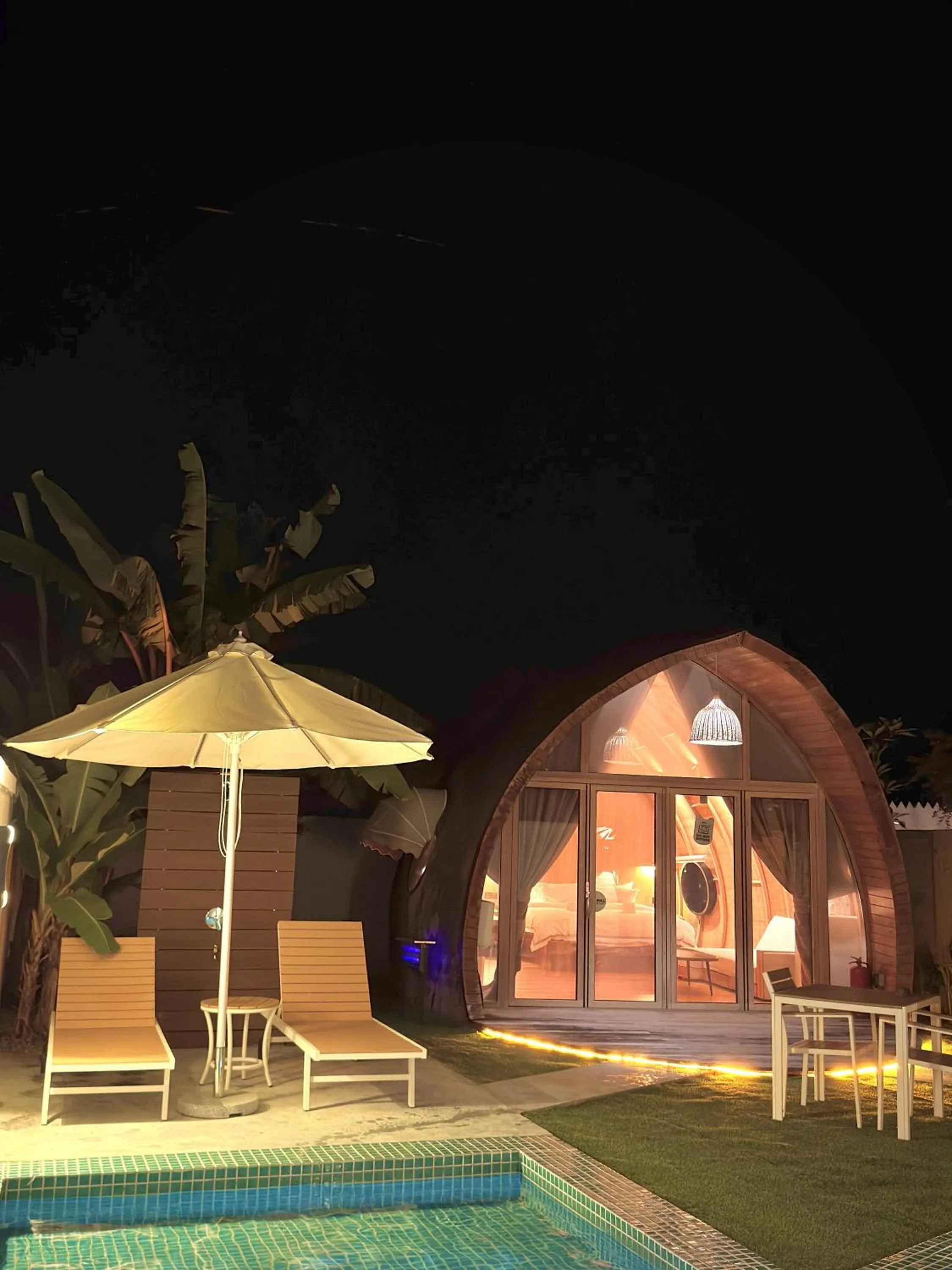 Pool view in Found Mansion