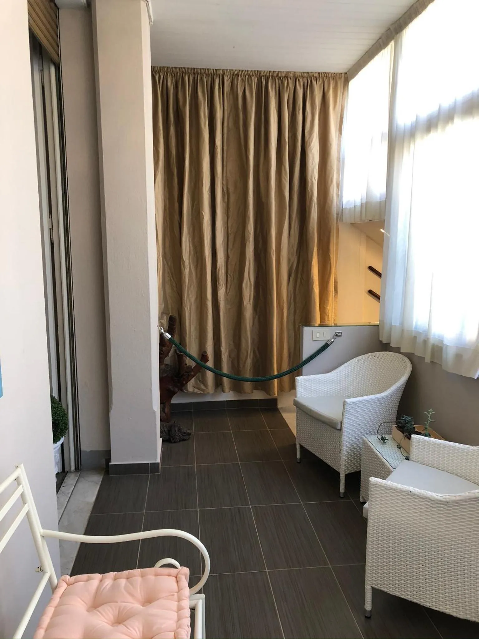 Seating area, Bed in Hotel Lukas Vegetarian & Vegan