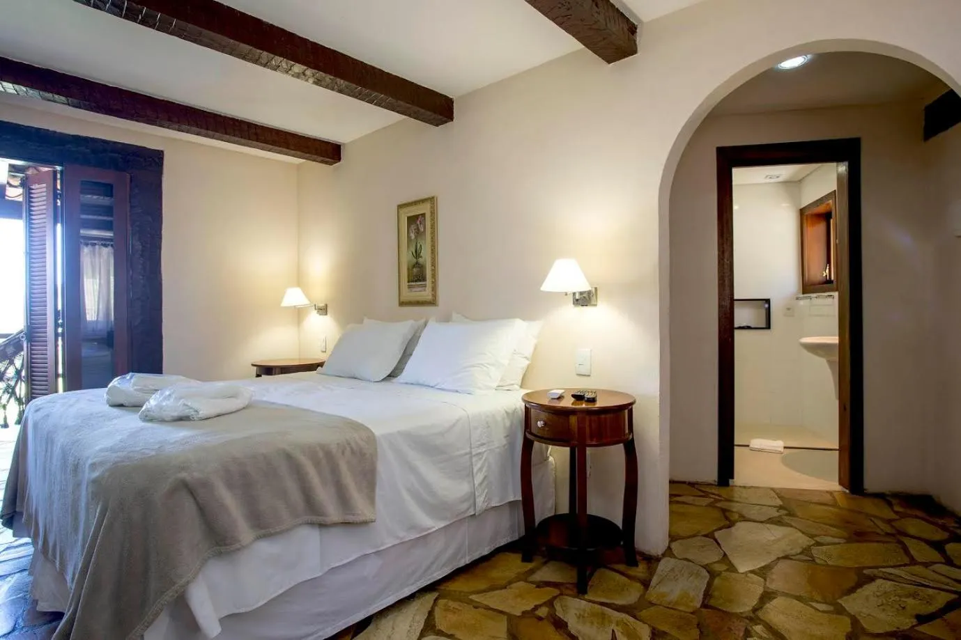 Bed in Pousada Blue Ocean