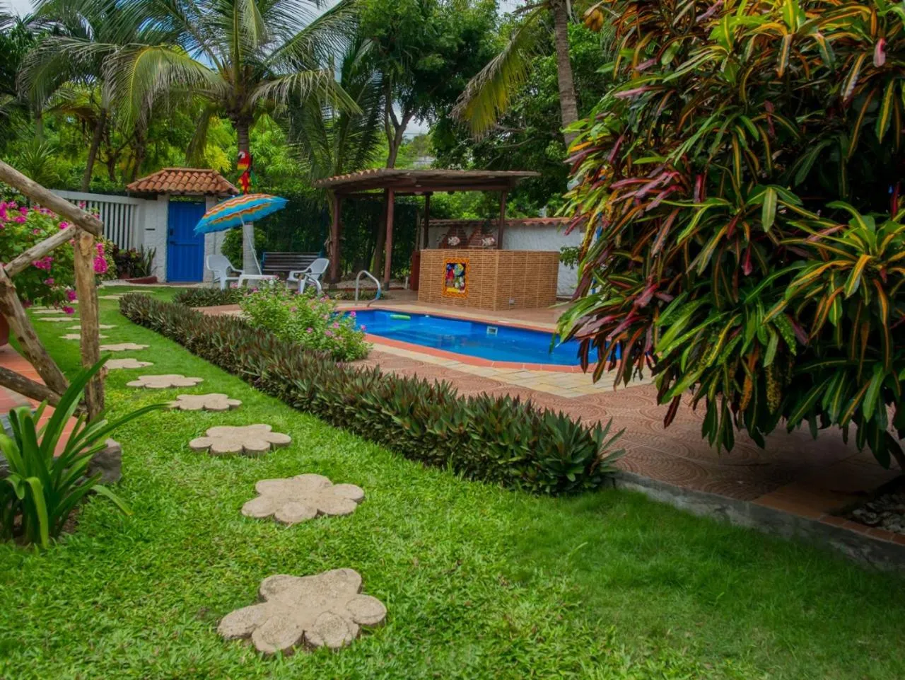 Garden view in Portoazul Casa de Playa