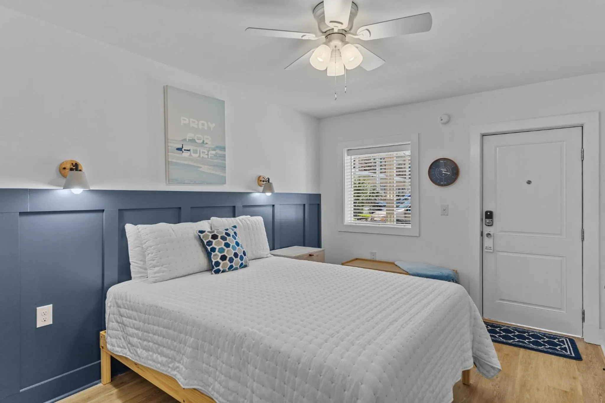 Bedroom, Bed in The Beach House at Oak Island by Carolina Resorts