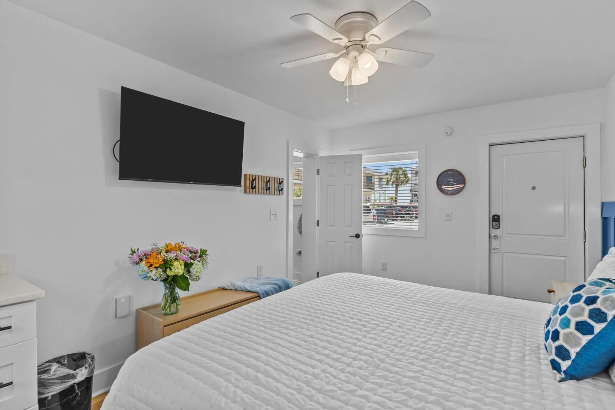 Guests, Bed in The Beach House at Oak Island by Carolina Resorts