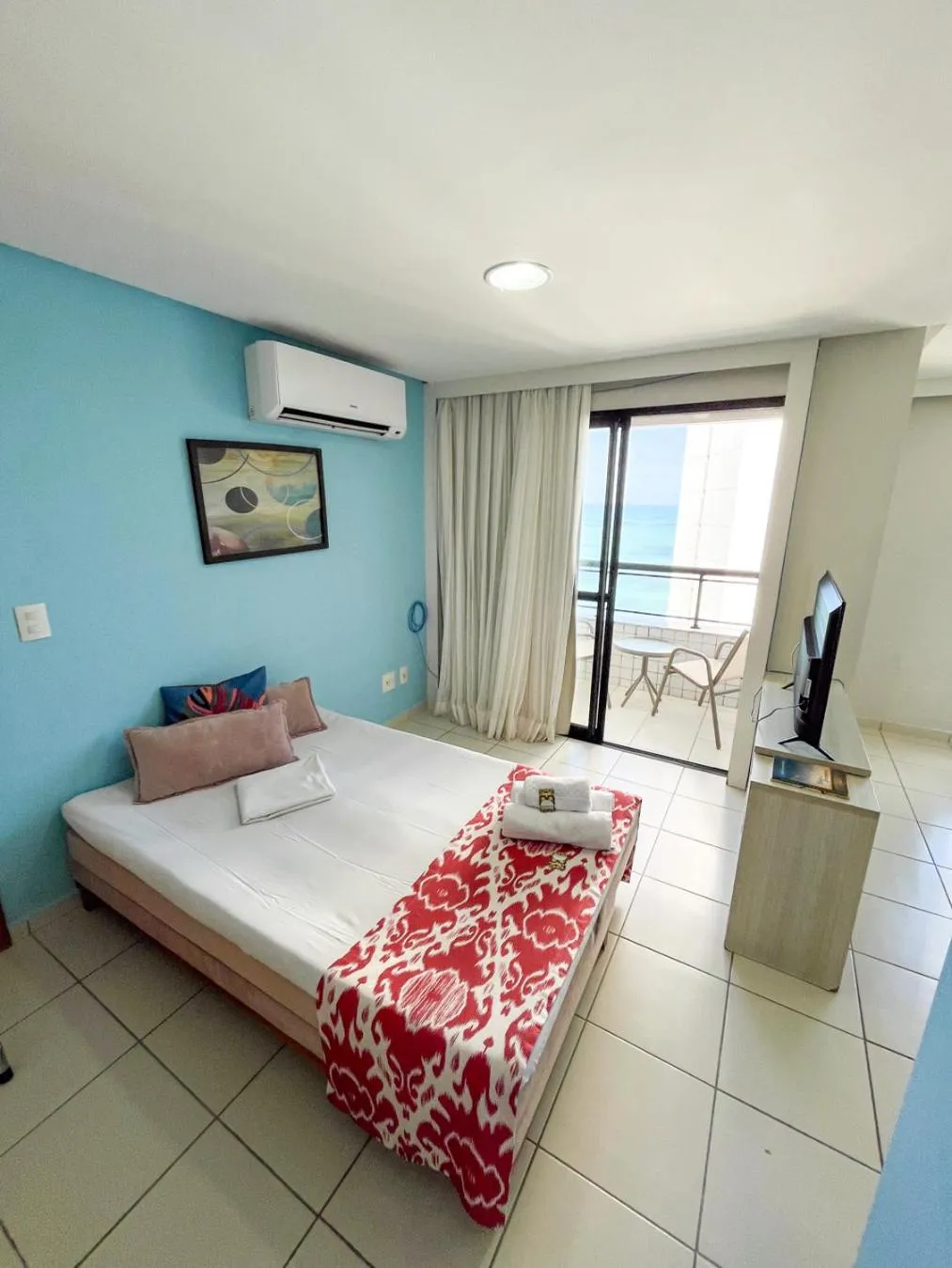 Bed in Ponta Negra Flats Confort Accommodations Vista para o Mar