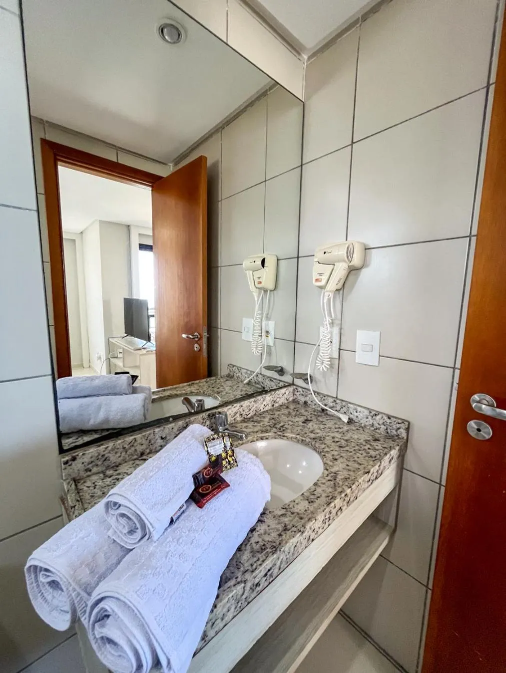 Bathroom in Ponta Negra Flats Confort Accommodations Vista para o Mar