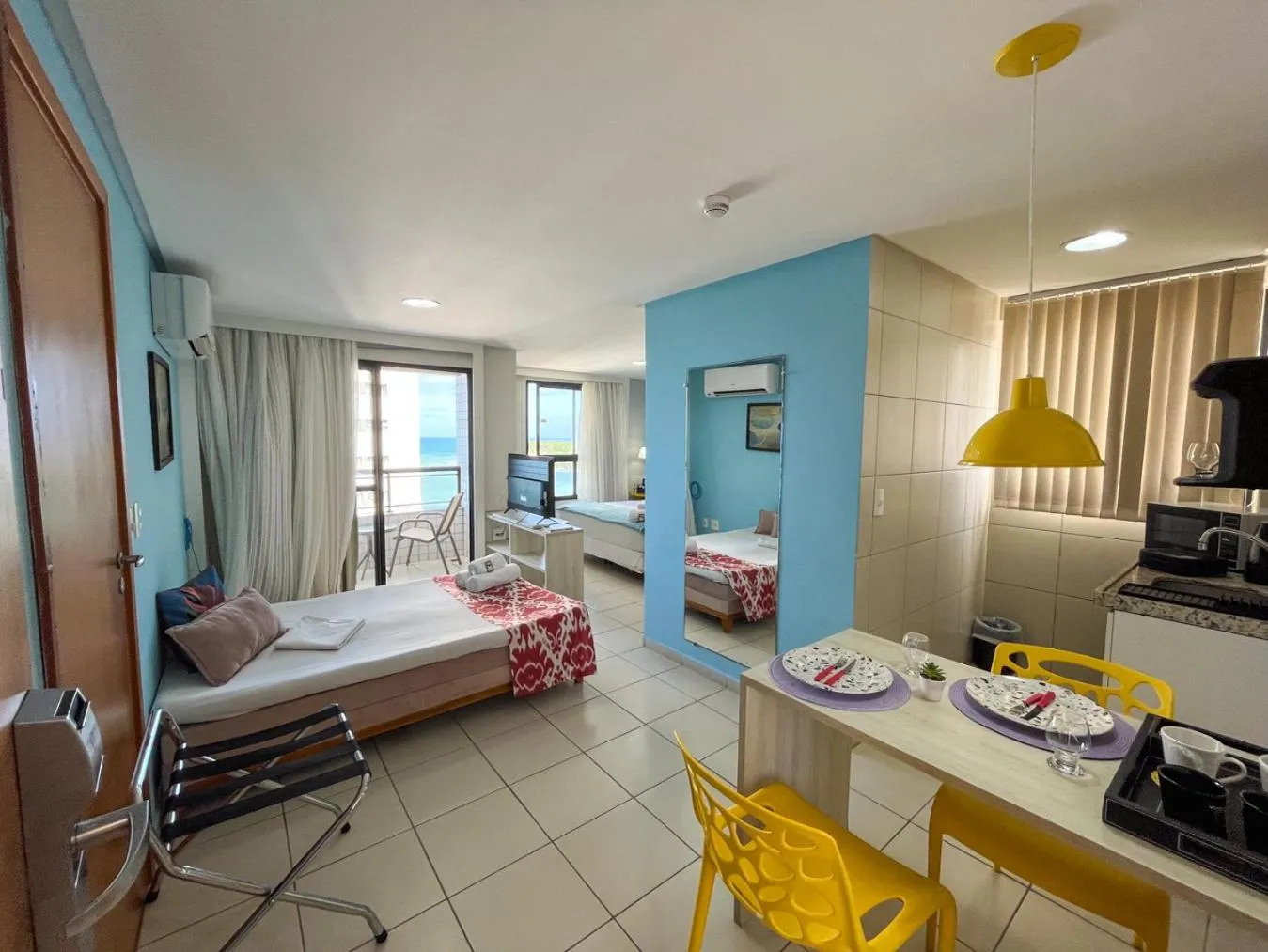 Photo of the whole room, Bed in Ponta Negra Flats Confort Accommodations Vista para o Mar