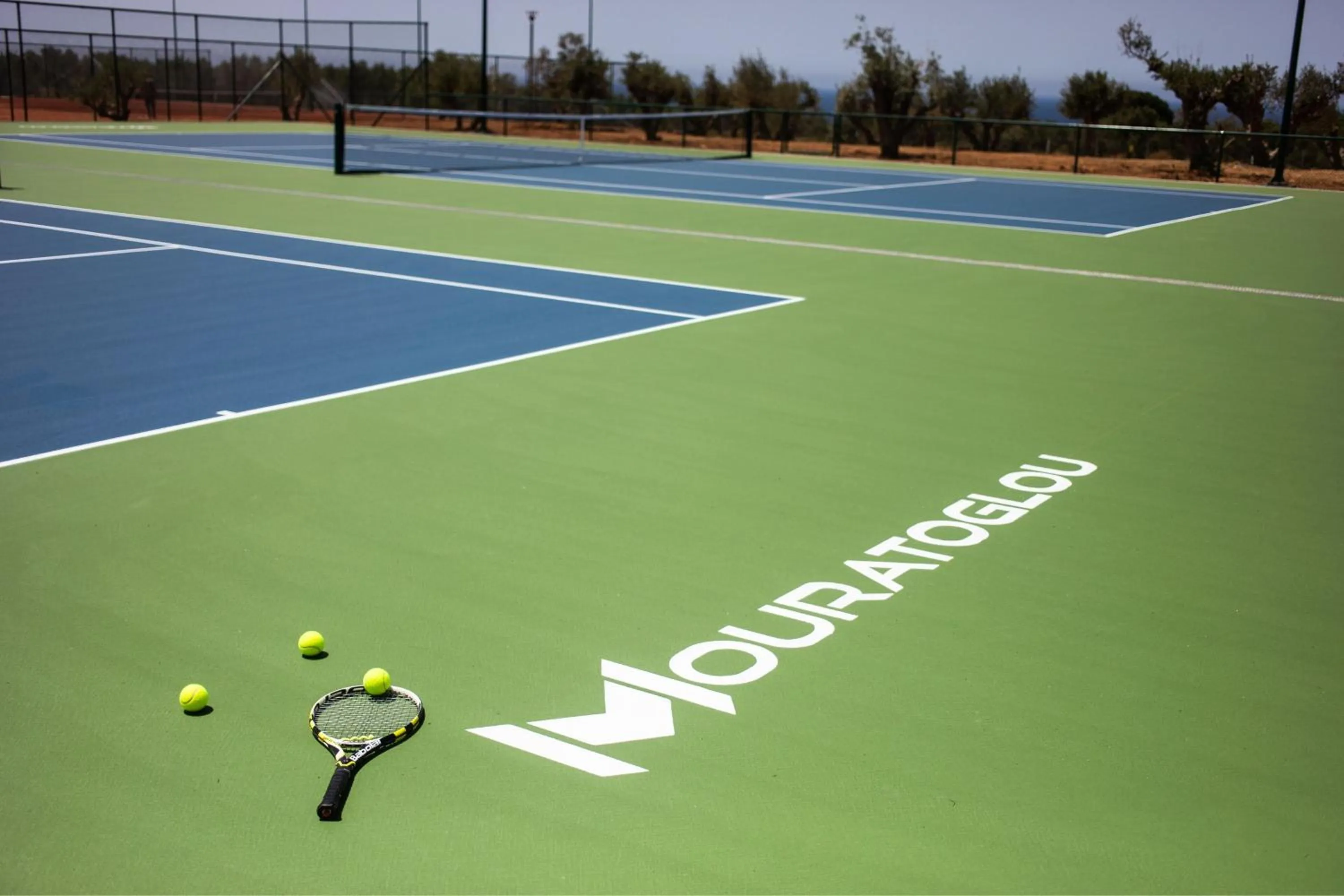 Tennis court in W Costa Navarino
