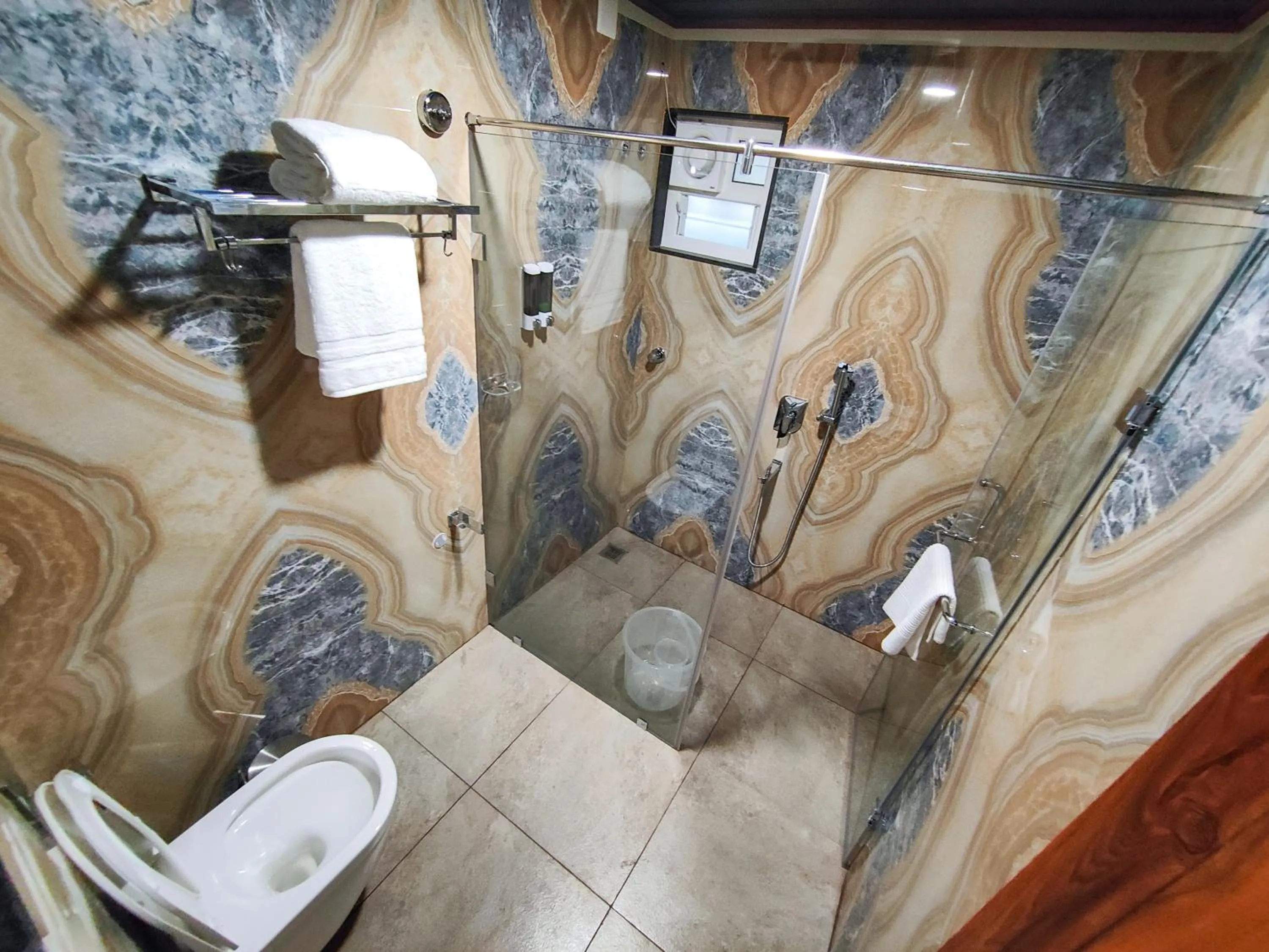 Shower in Hotel Udupi Inn, Udupi