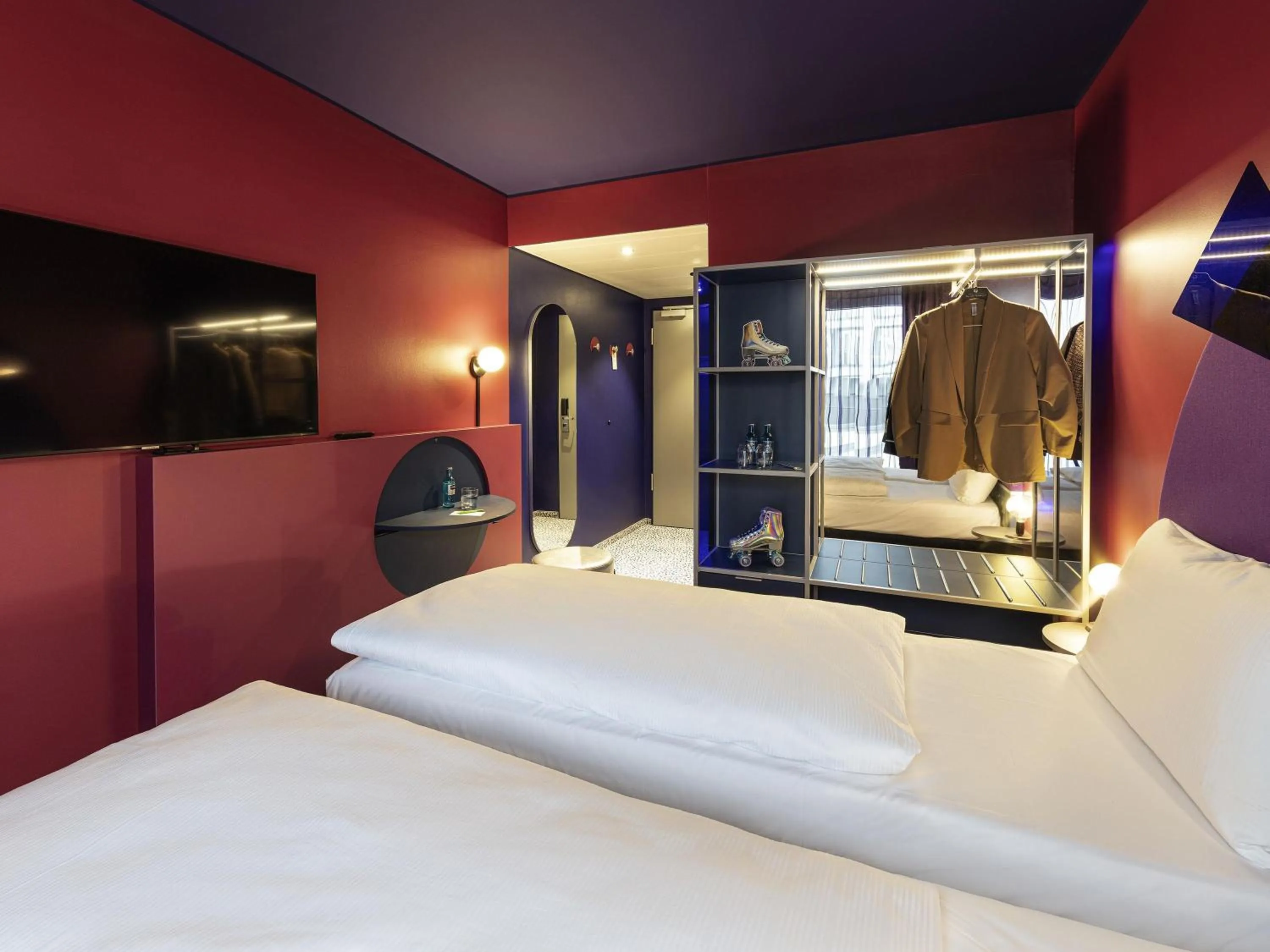 Bedroom, Bed in ibis Styles Muenchen Perlach