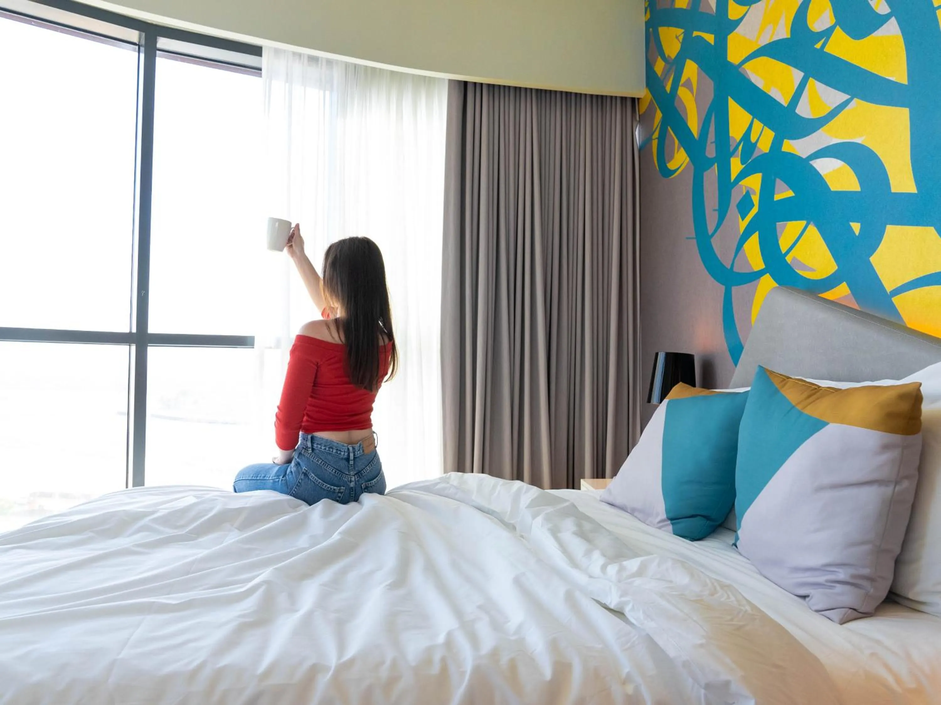 Bedroom, Bed in ibis Styles Dubai Deira