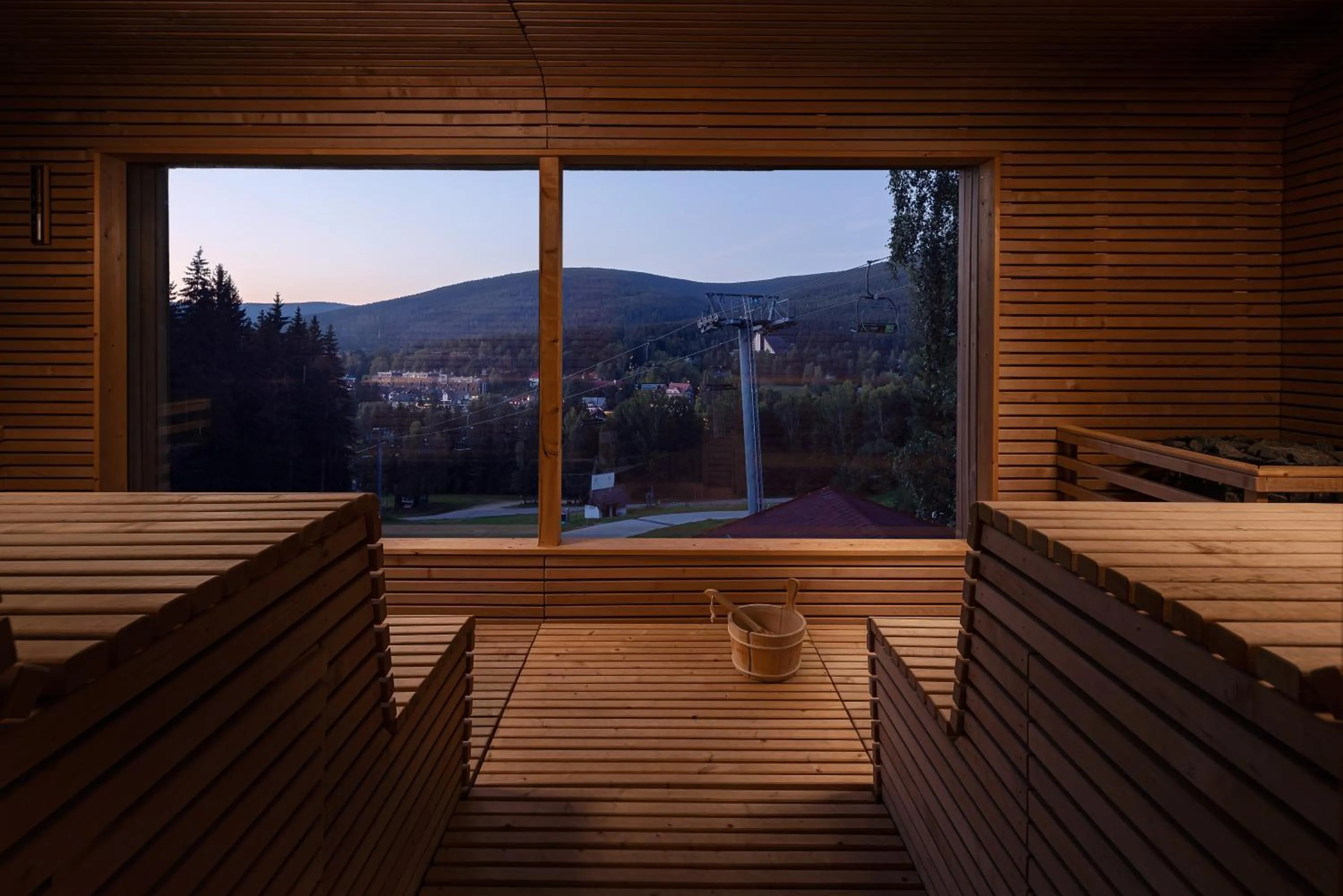 Sauna in Ski & Spa hotel BELLEVUE