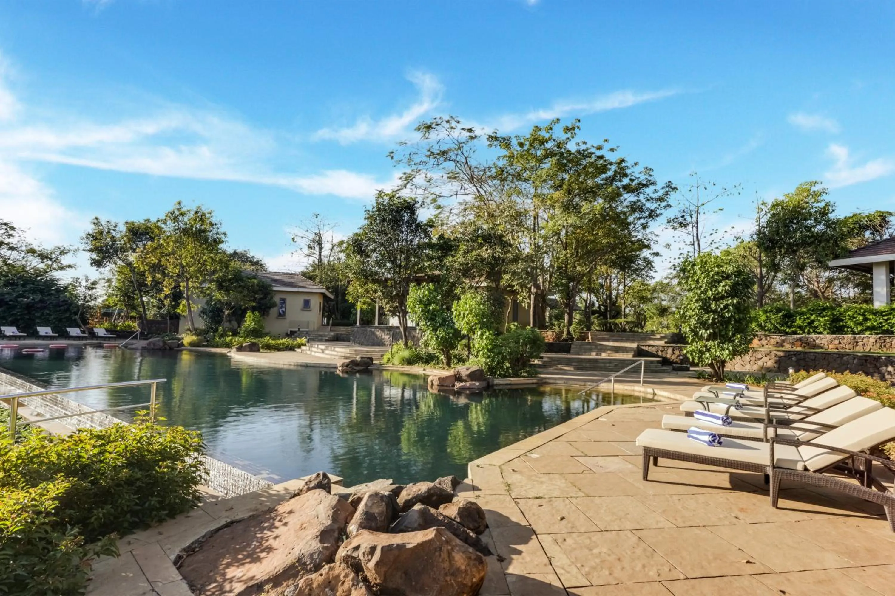 Swimming pool in Club Mahindra Tungi, Lonavala