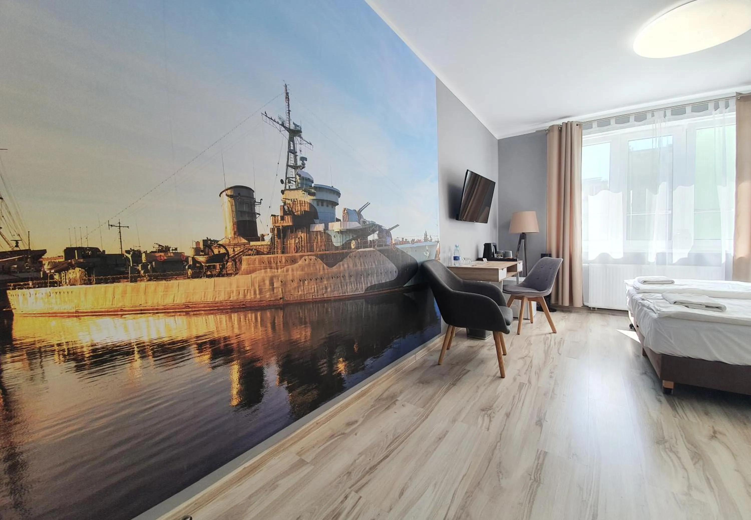 Coffee/tea facilities, Bed in Kamienica Morska Gdynia