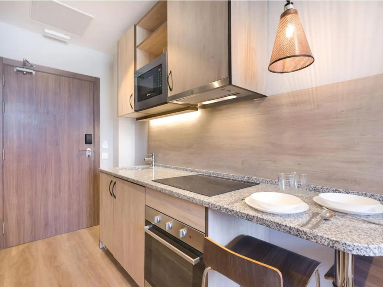 oven in Livensa Living Studios Bilbao