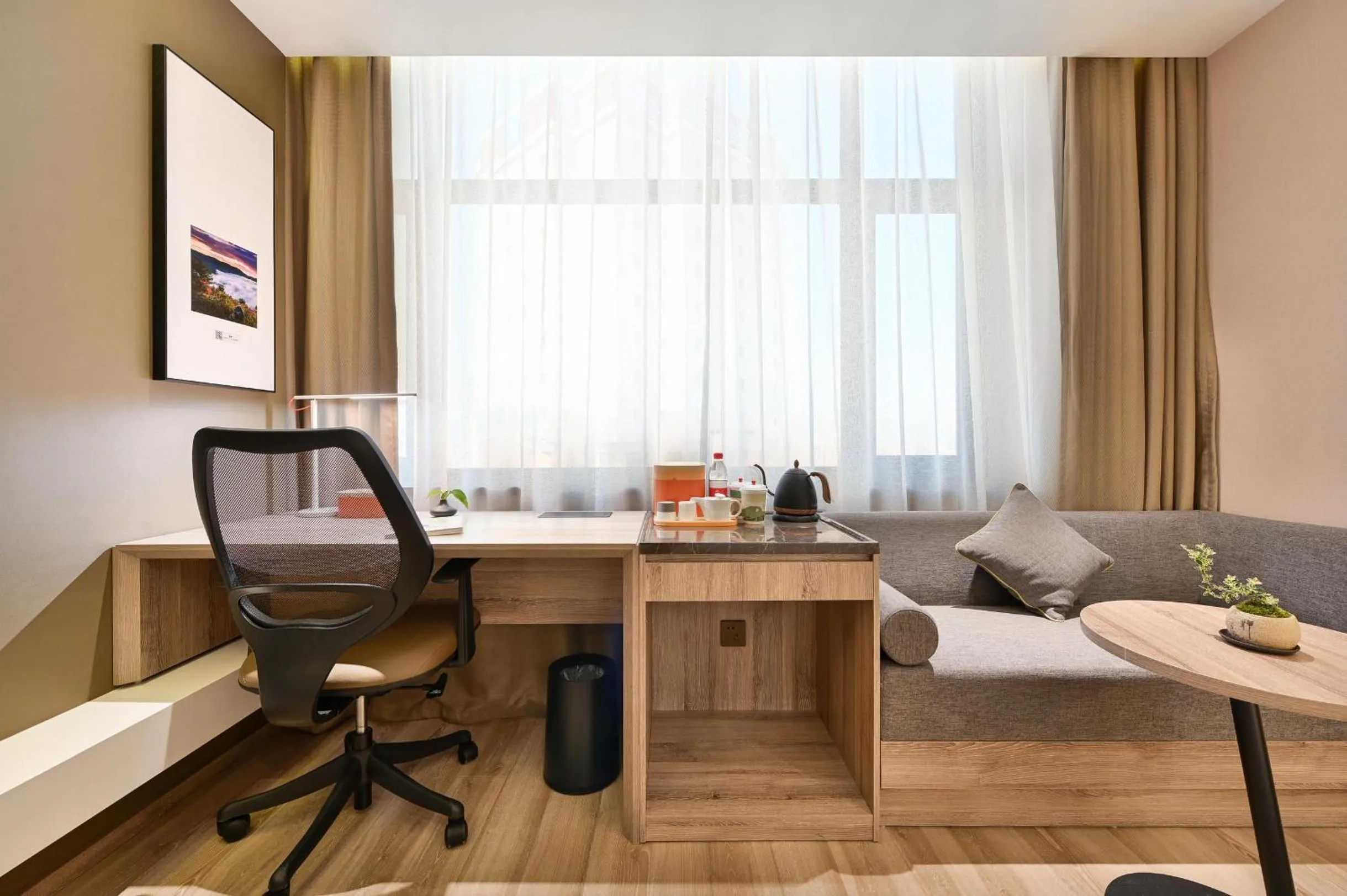 Living room in Atour Hotel Dalian Zhuanghe