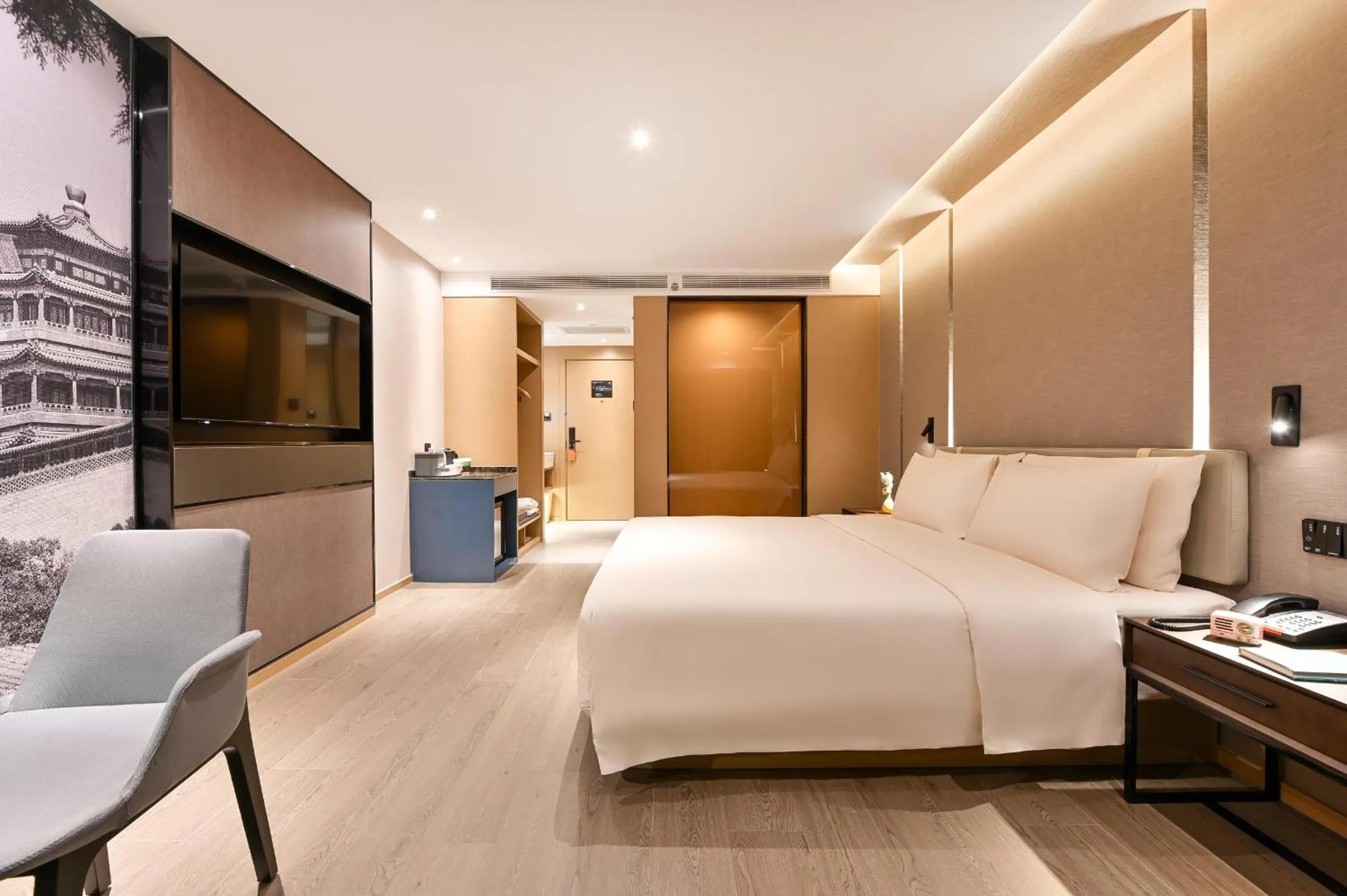 Bed in Atour S Hotel Beijing Anzhen