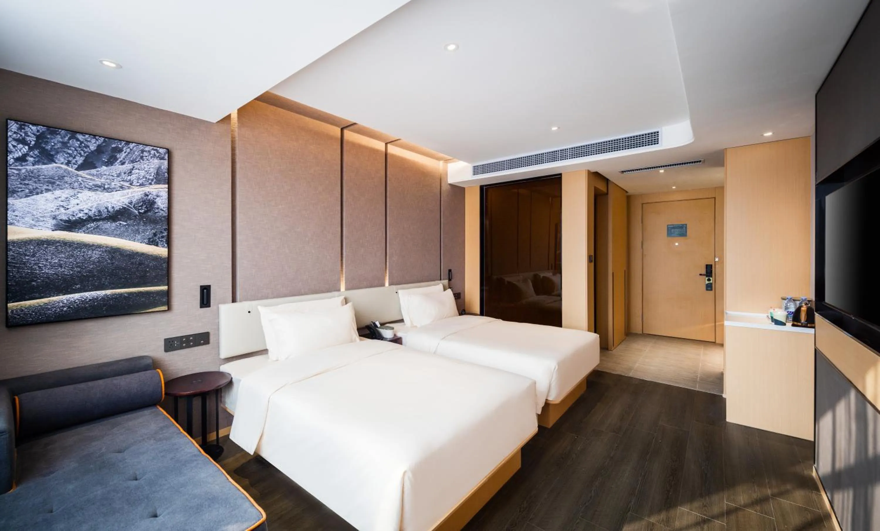 Photo of the whole room, Bed in Atour Hotel Shenyang Youth Street Renao Road