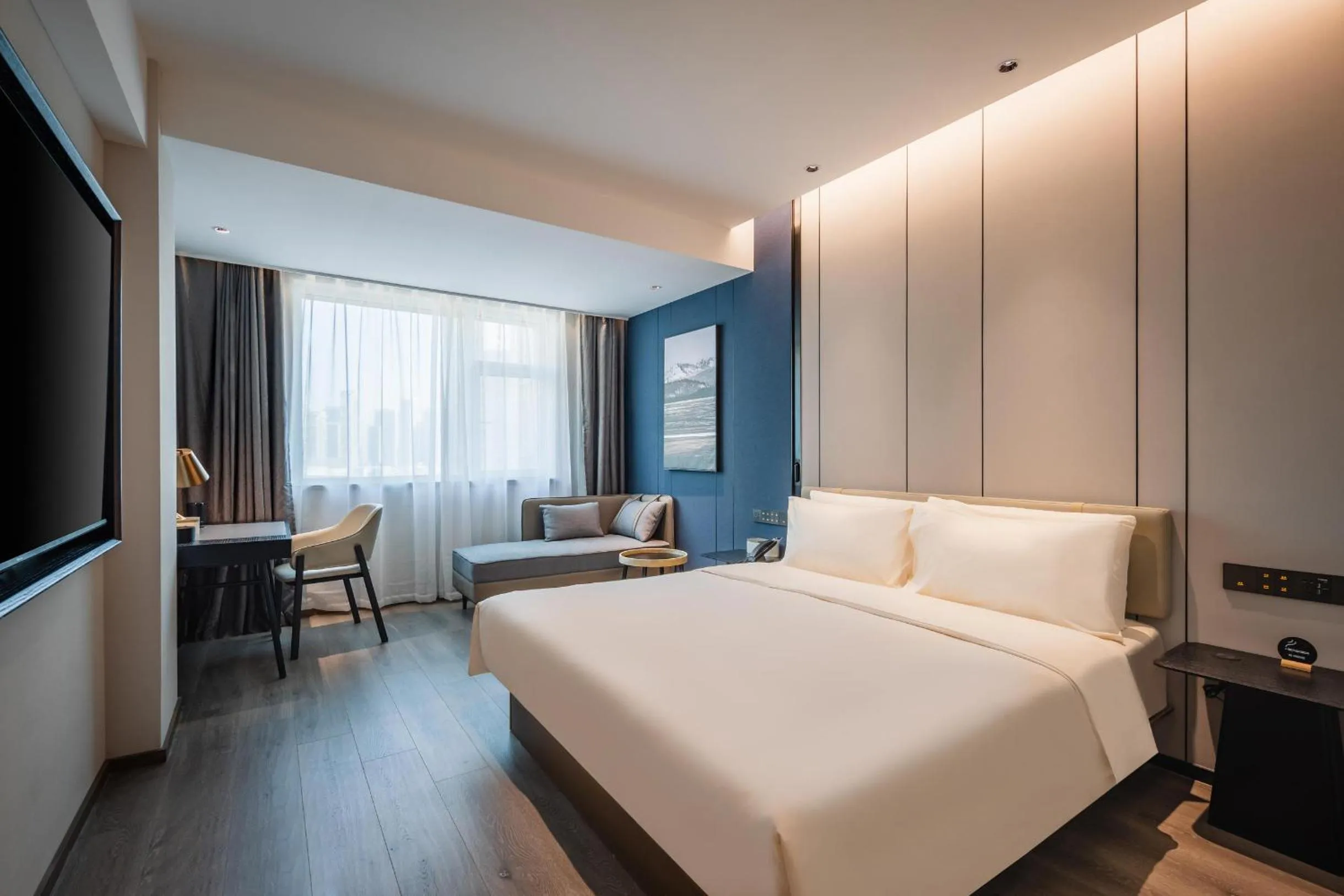 Bed in Atour Hotel Shenyang Changbai Island