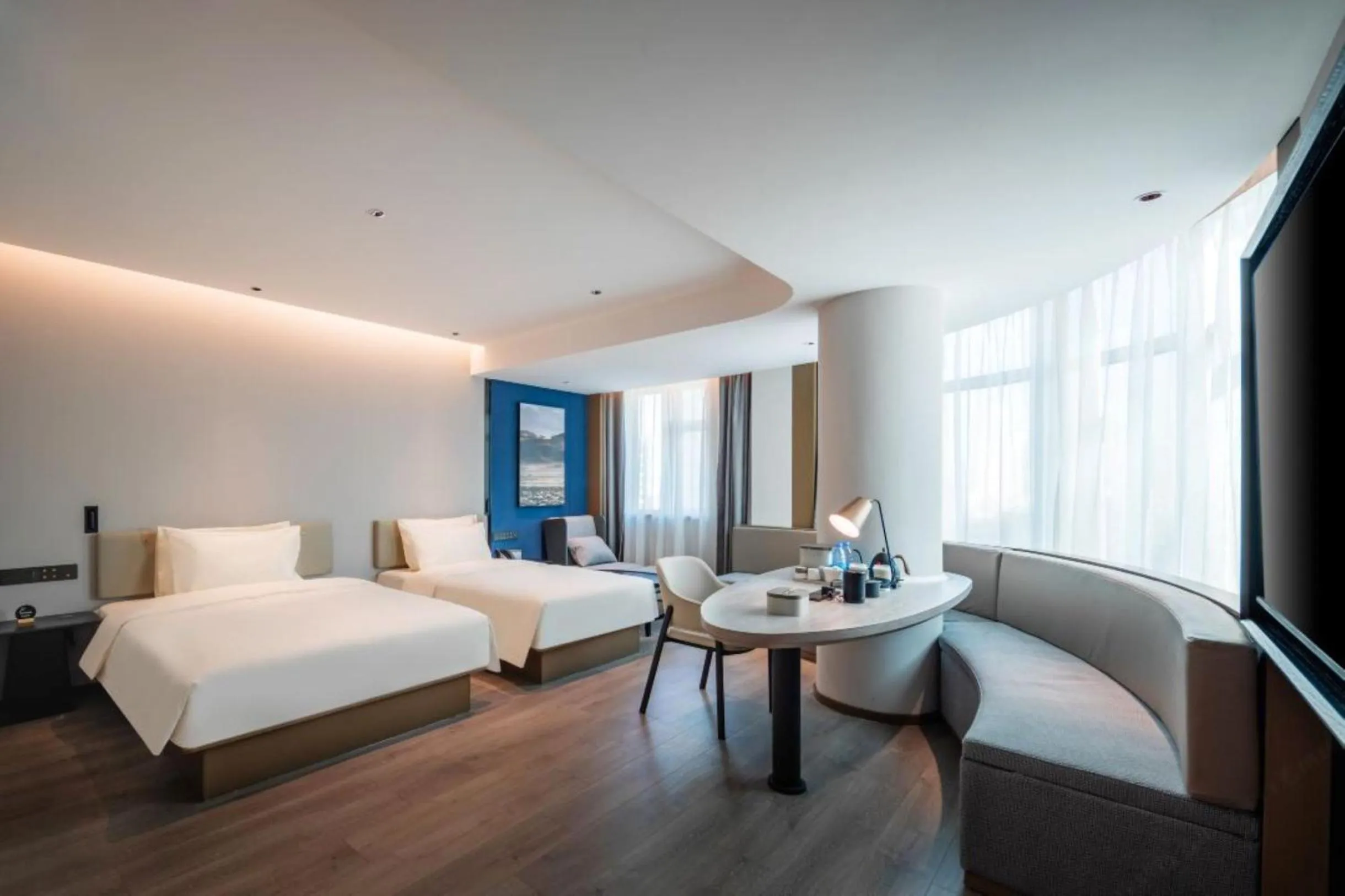 Bed in Atour Hotel Shenyang Changbai Island