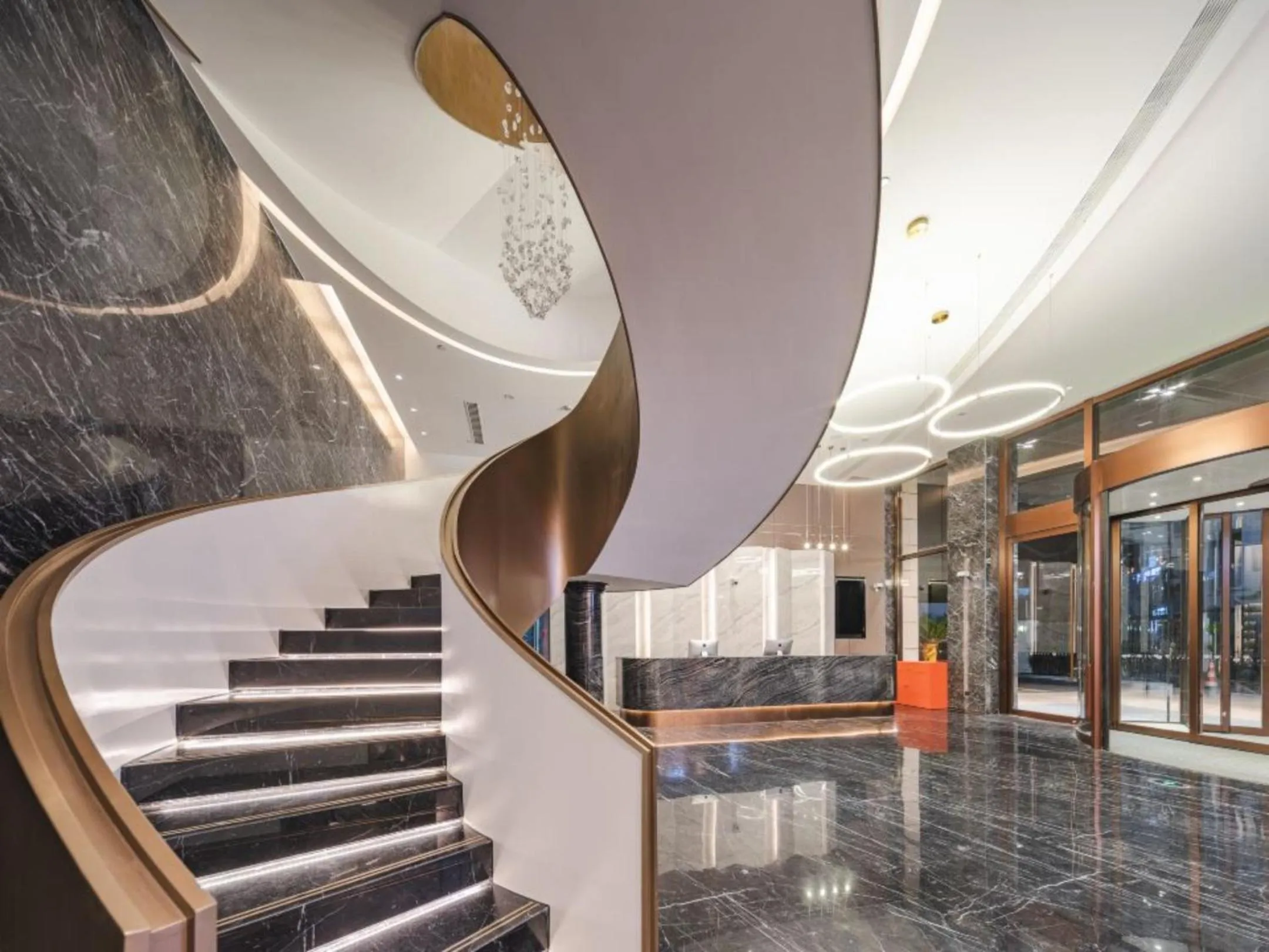 Lobby or reception in Atour Hotel Lingang New Town