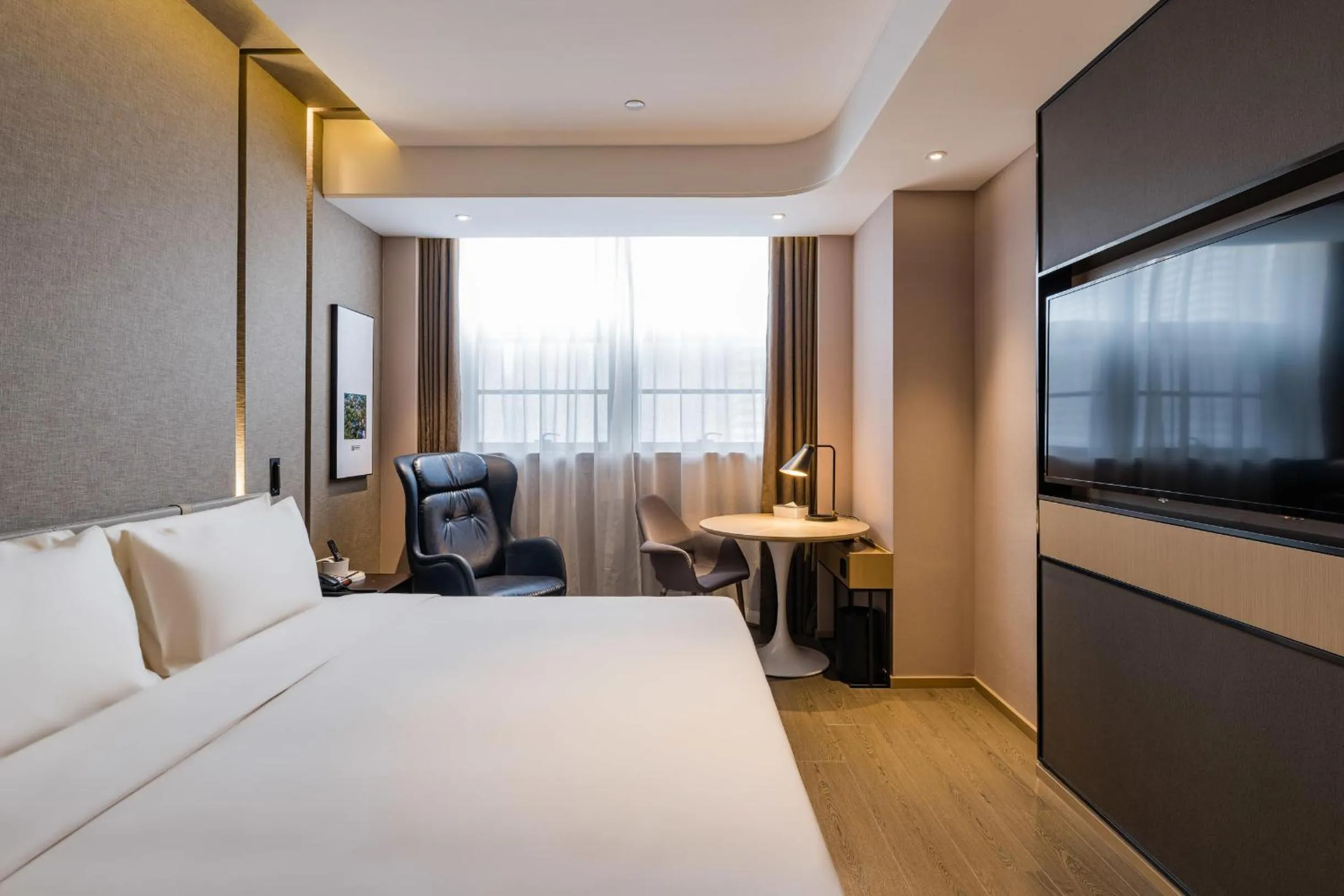 Bed in Atour Hotel Nanjing Olympic Sports Center Tianhe Plaza