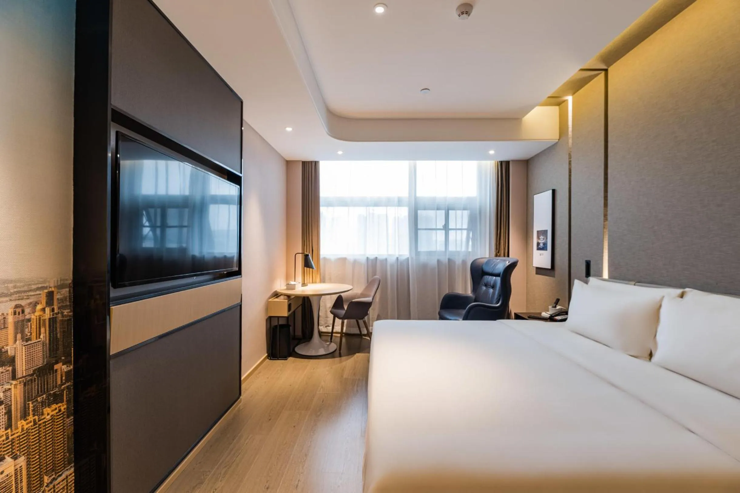 Bed in Atour Hotel Nanjing Olympic Sports Center Tianhe Plaza