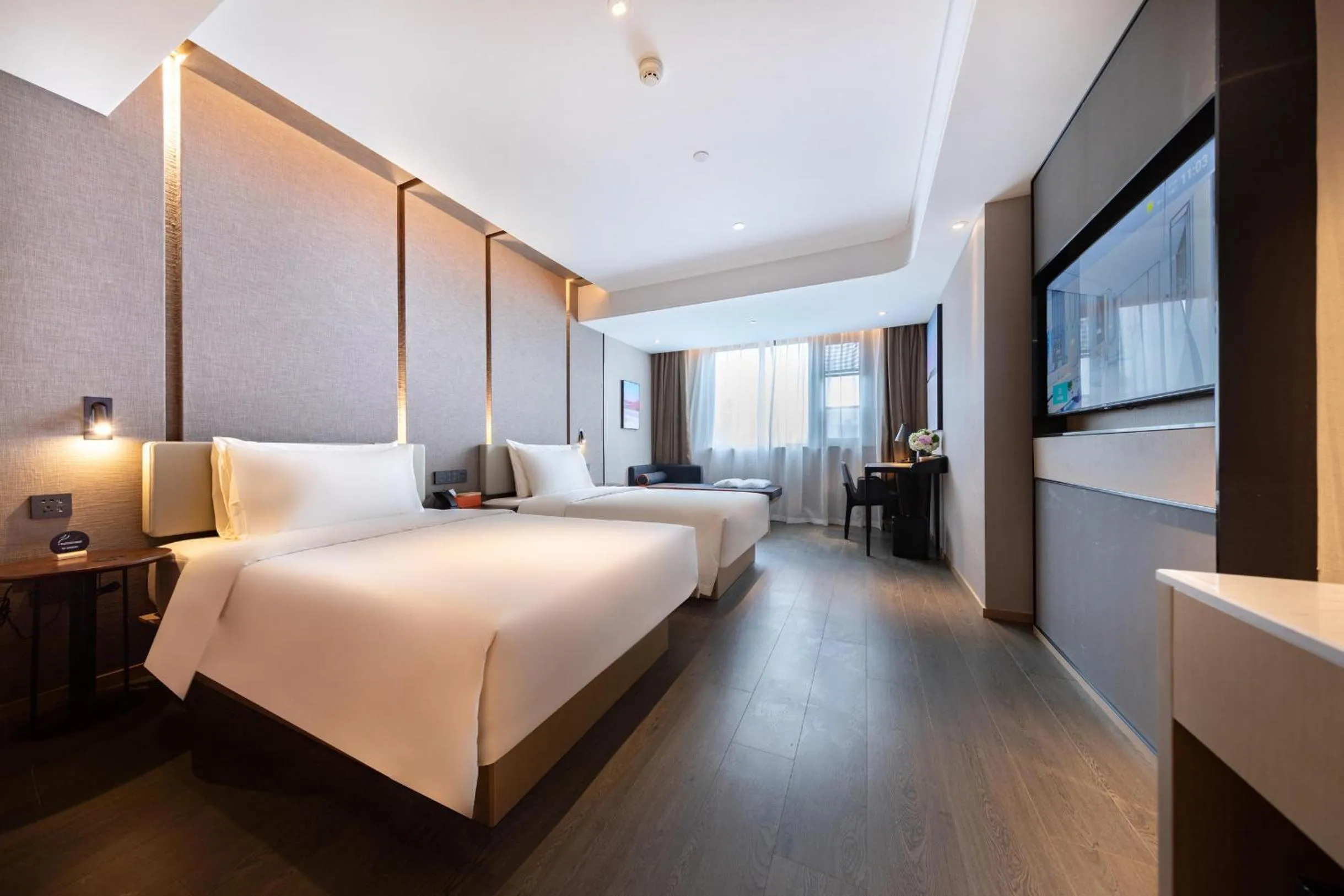 Bed in Atour Hotel Nanjing NUAA Ming Palace