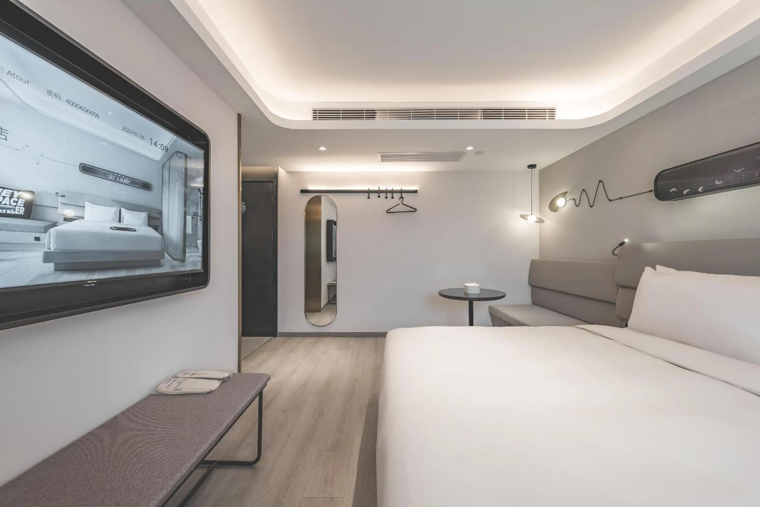 Bed in Atour Light Hotel Nanjing Confucius Pedestrian Street