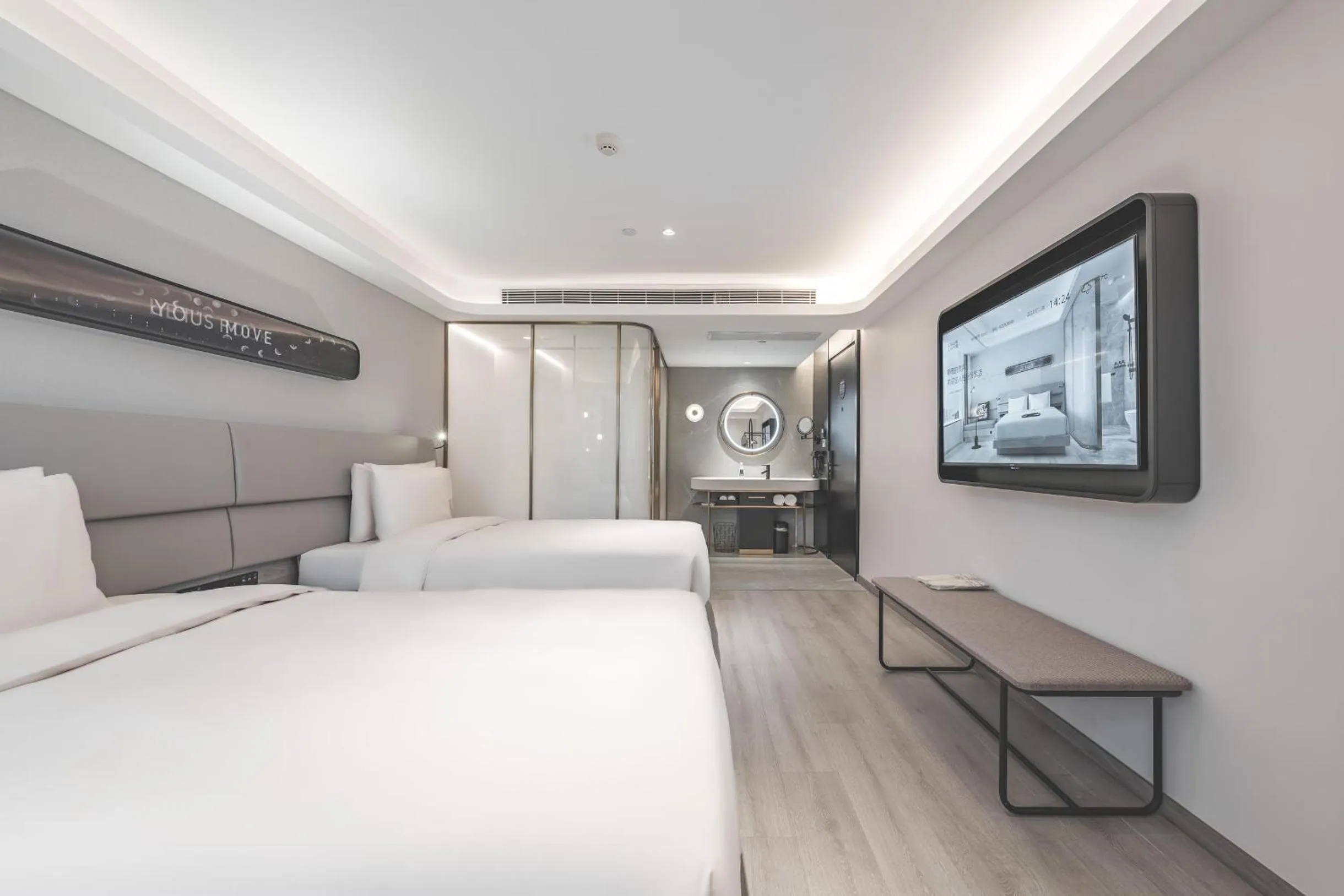 Bed in Atour Light Hotel Nanjing Confucius Pedestrian Street