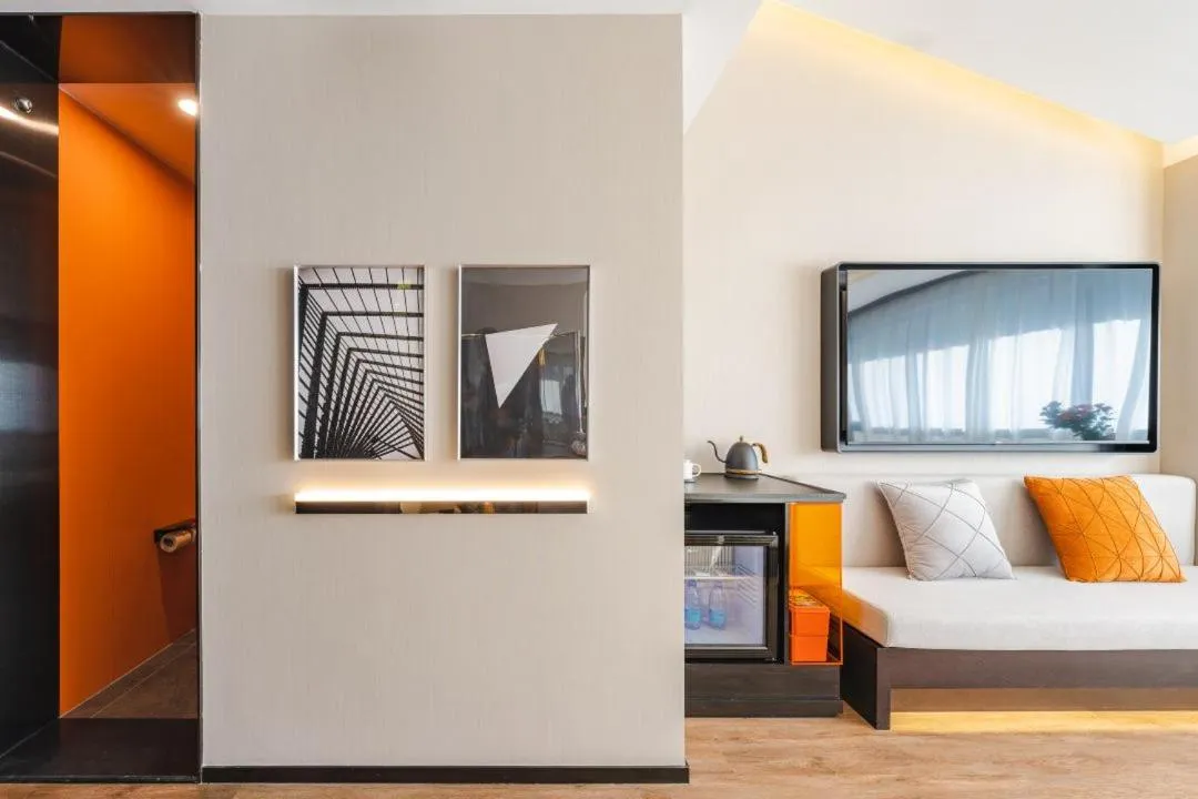 Bed in Atour S Hotel Wuxi Nanchang Street