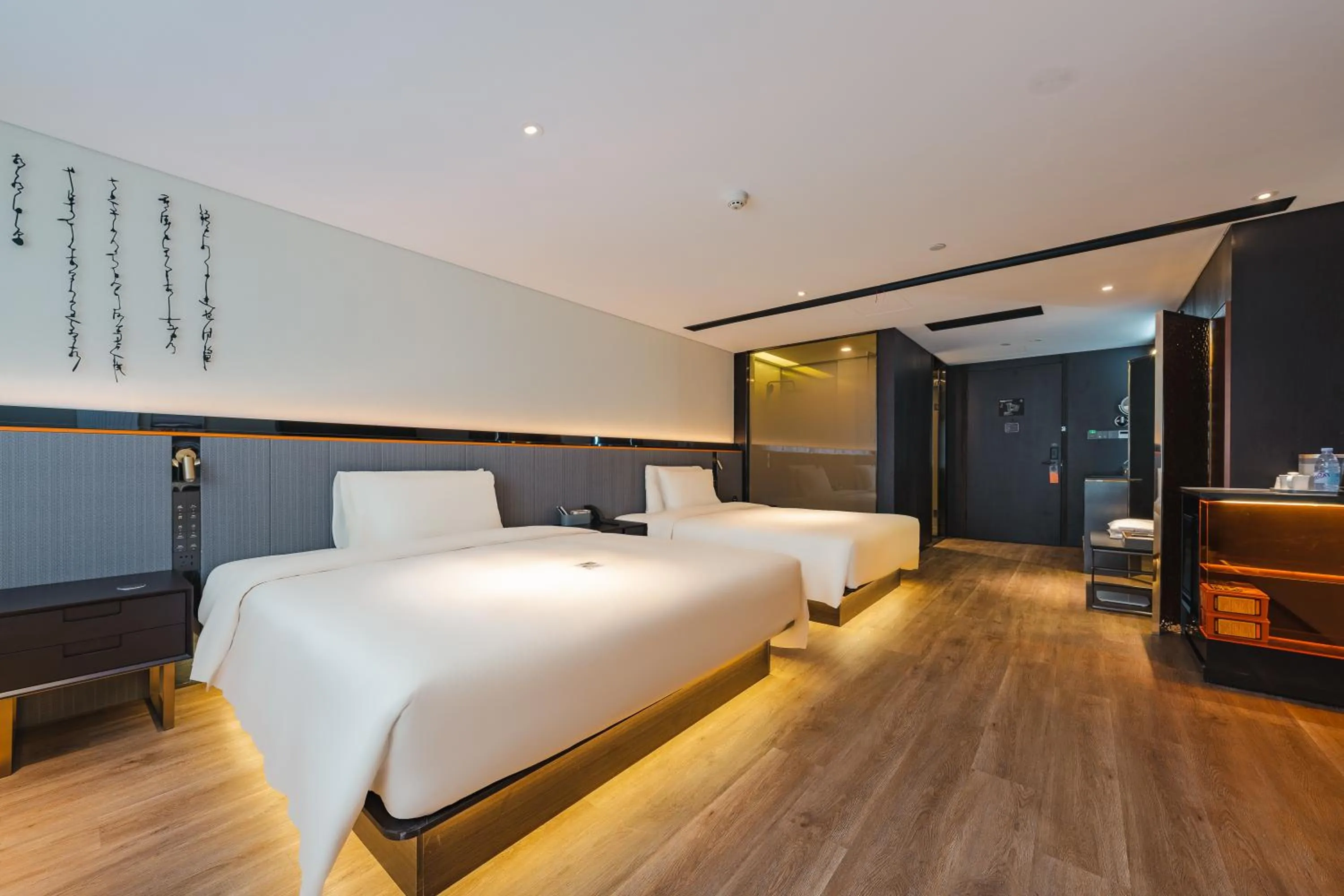 Bed in Atour S Hotel Wuxi Nanchang Street