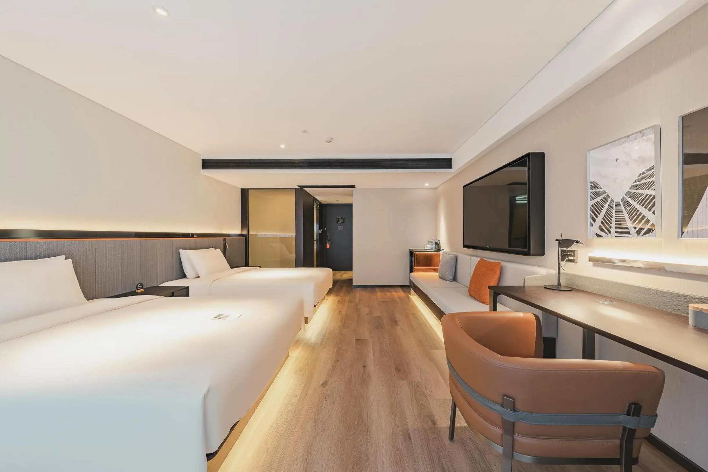 Bed in Atour S Hotel Wuxi Nanchang Street