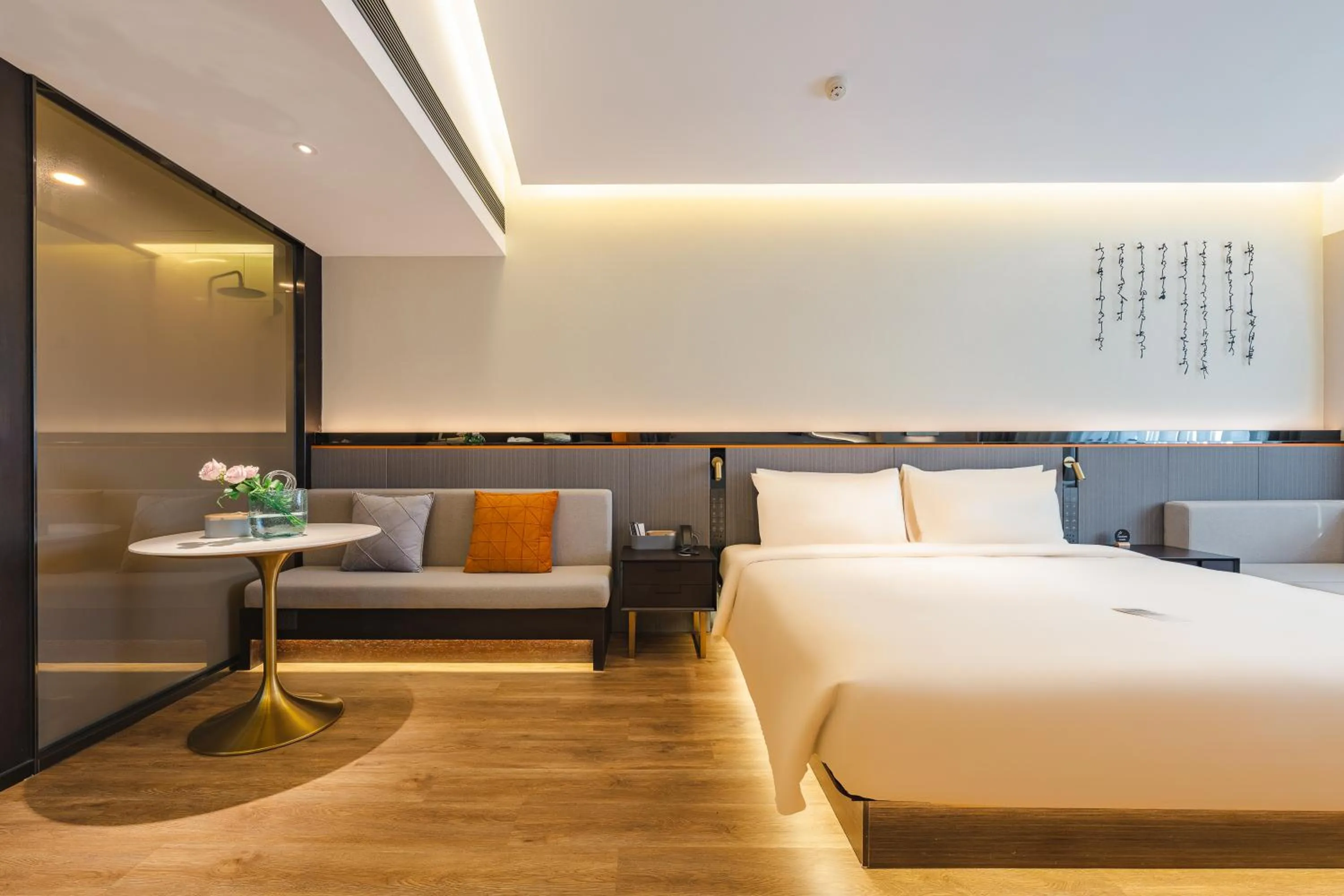 Bed in Atour S Hotel Wuxi Nanchang Street
