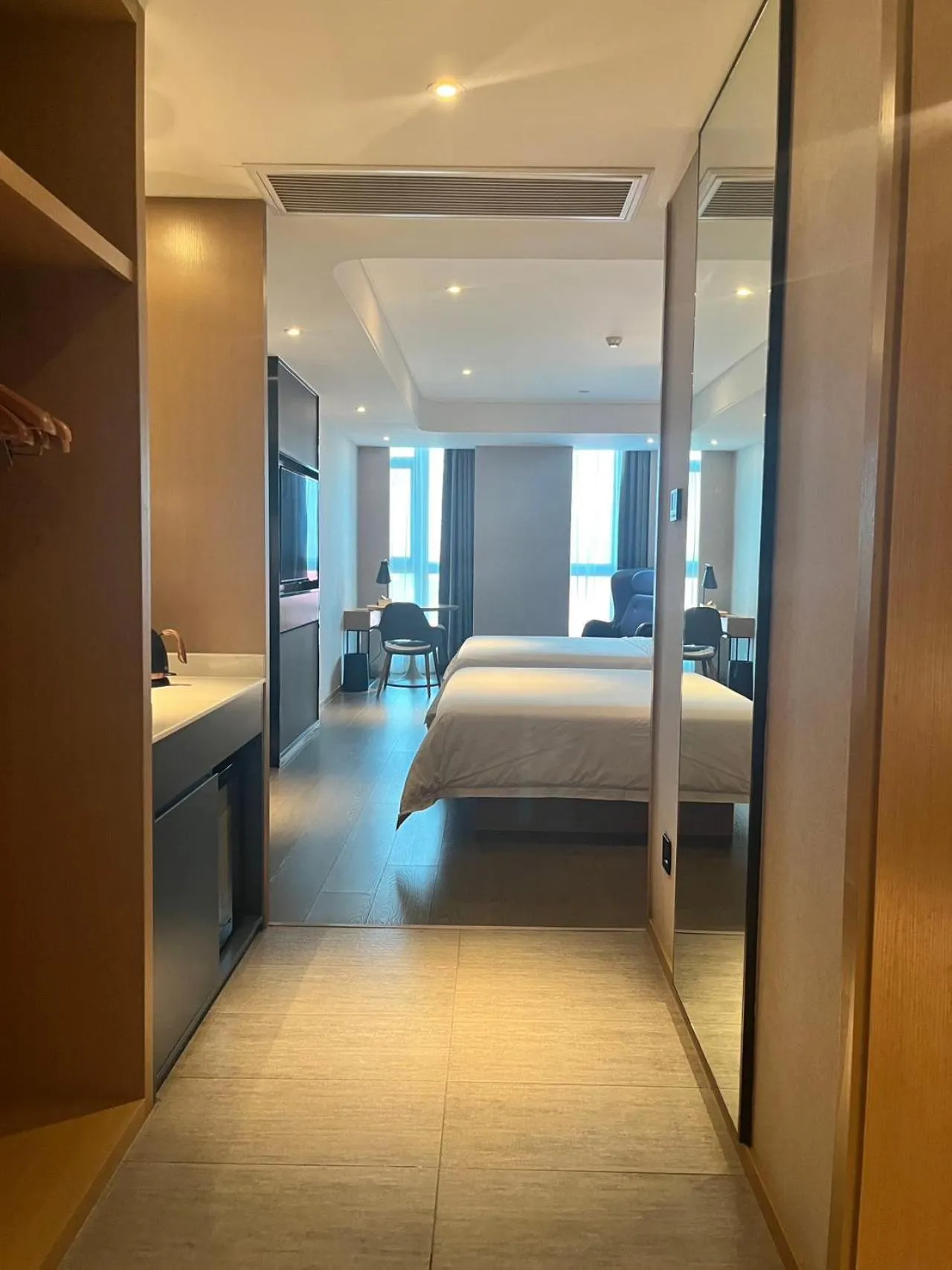 Bed in Atour Hotel Suzhou North High-Speed Railway Station