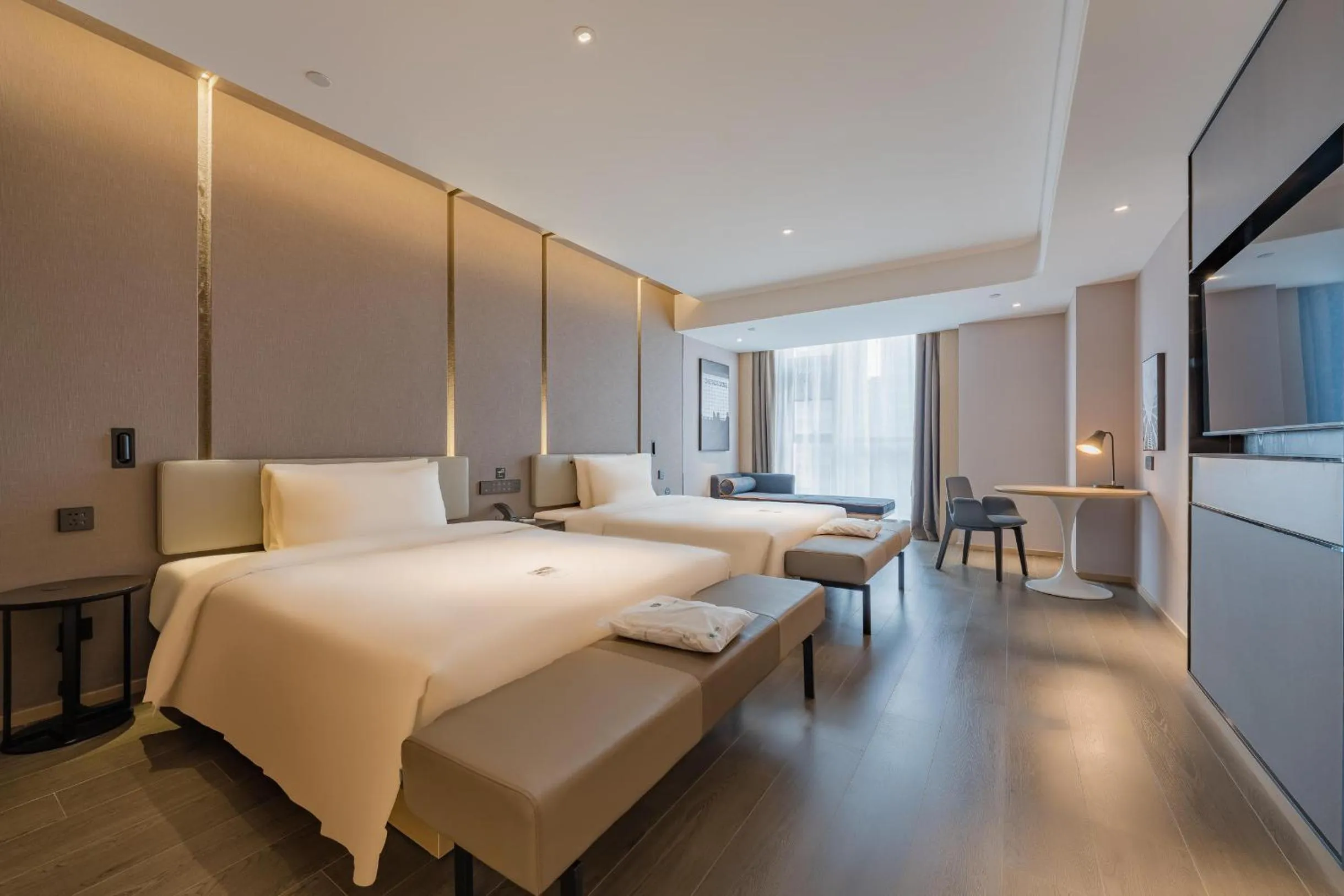 Bed in Atour Hotel Suzhou Wujiang Suzhou Bay