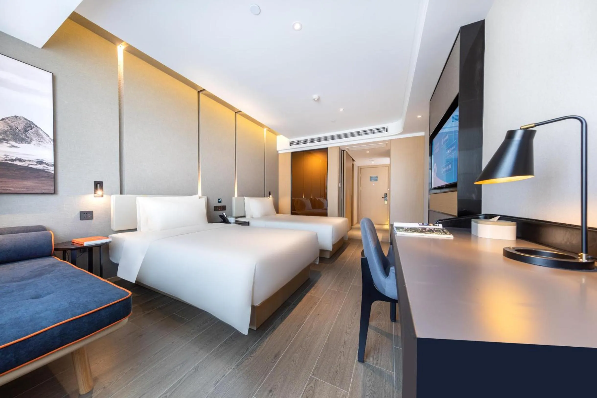 Bed in Atour Hotel Lianyungang City Government