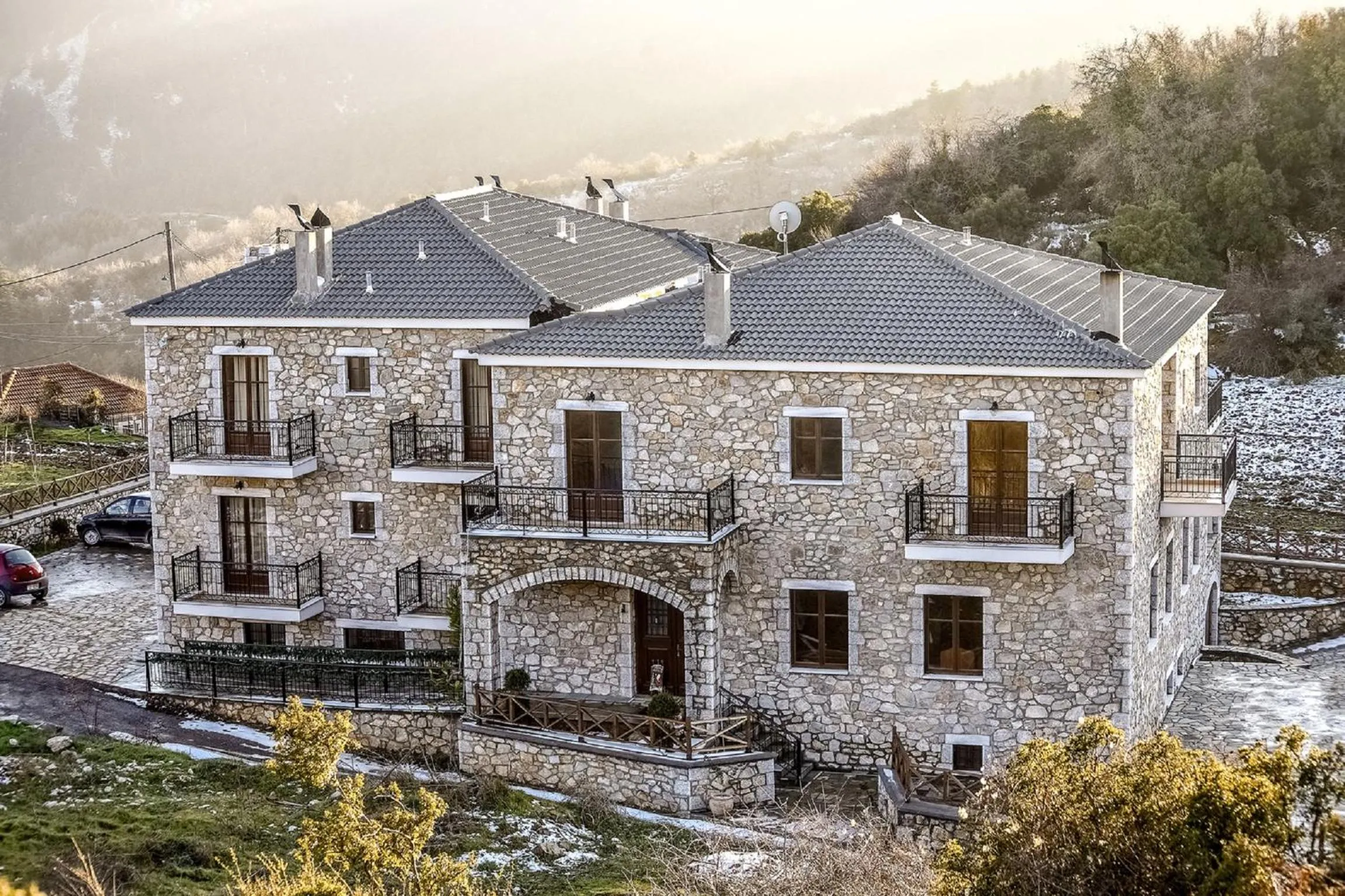 Bird's eye view in Ξενώνας Ουρανογείτων