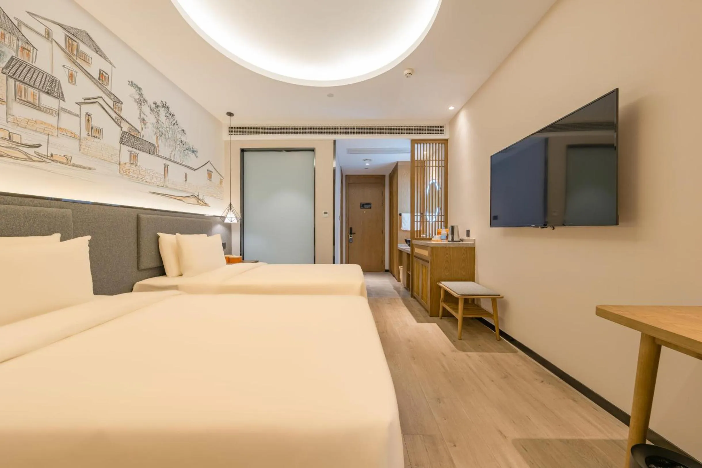 Bed in Atour X Hotel Hangzhou West Lake Ding an Road