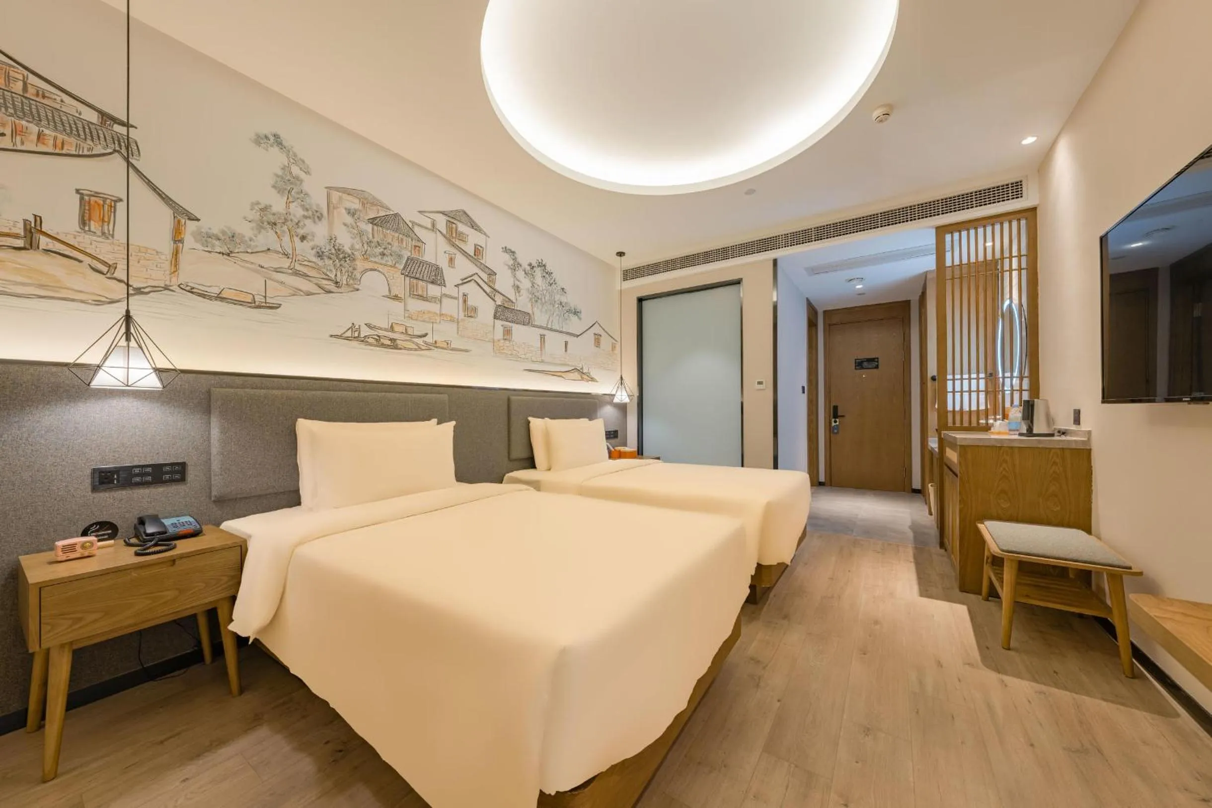 Bed in Atour X Hotel Hangzhou West Lake Ding an Road