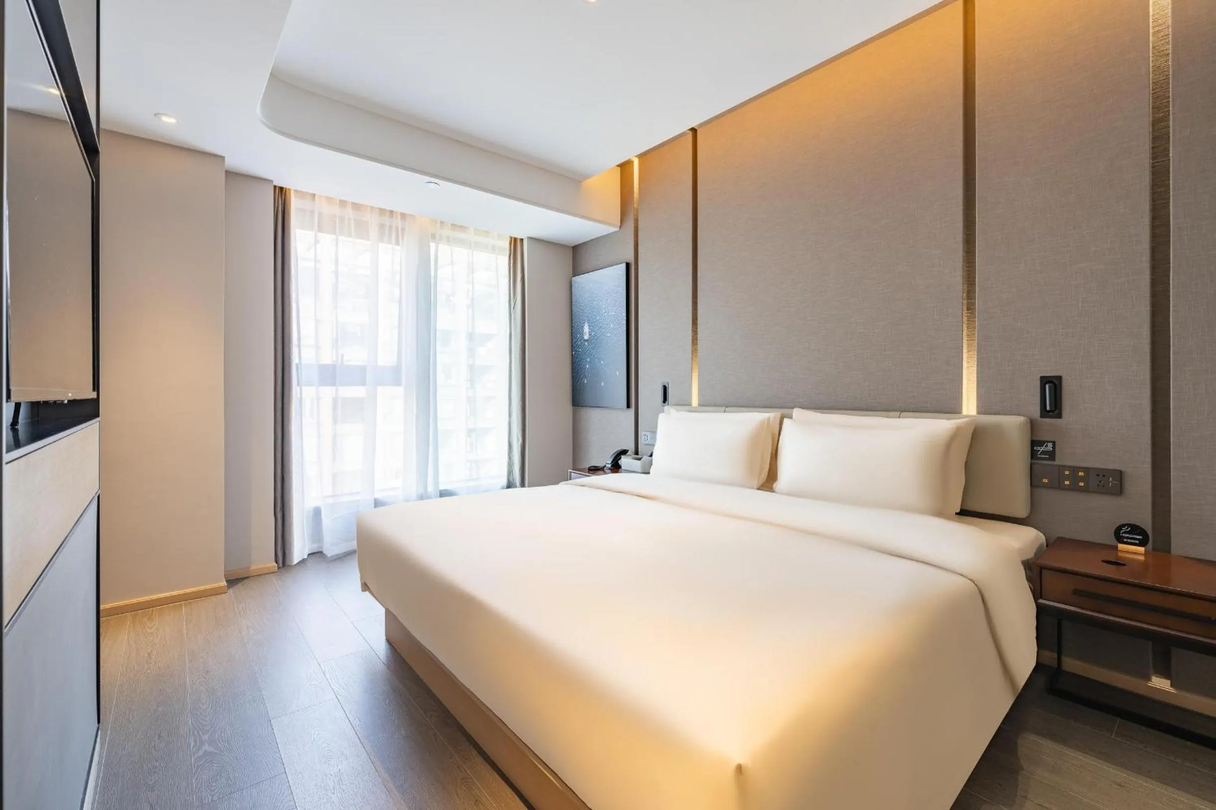 Bedroom, Bed in Atour Hotel Hangzhou Qianjiang Century Zhenning Road