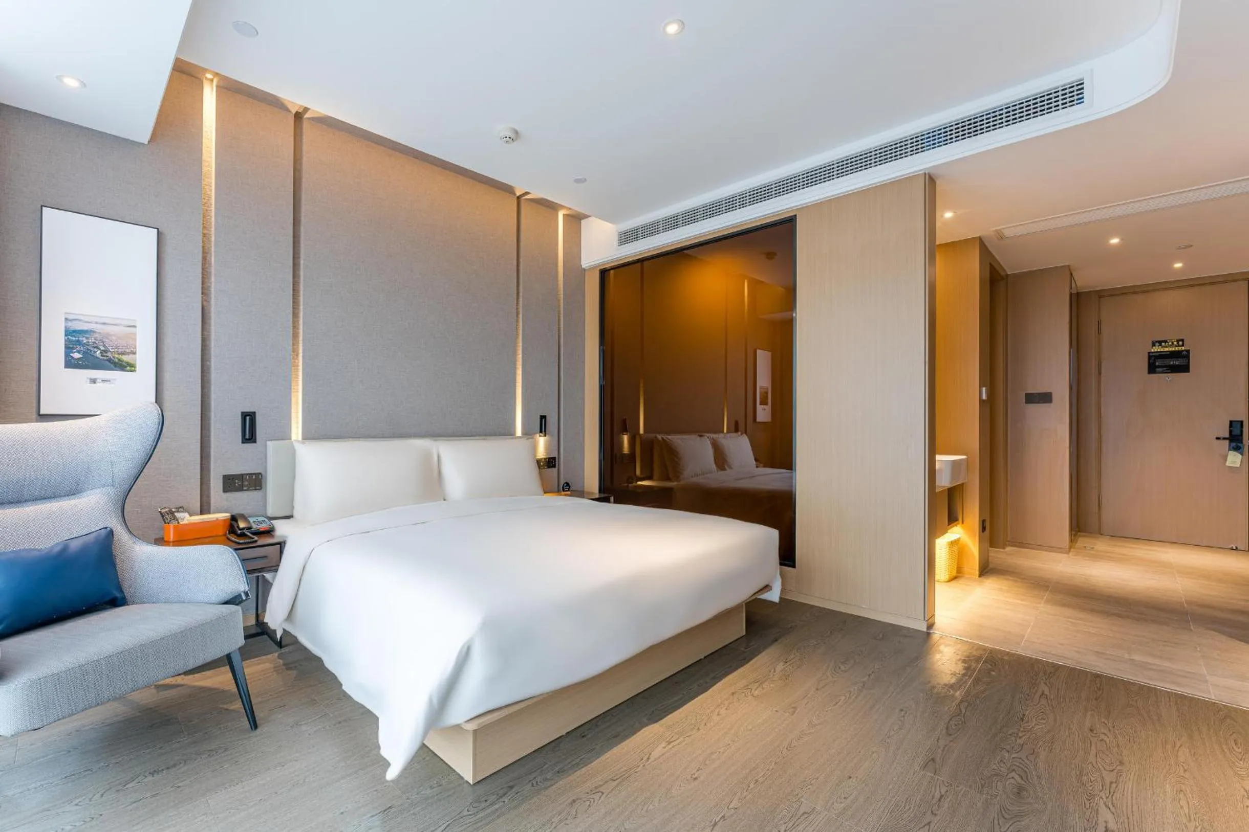 Bed in Atour Hotel Yiwu International Trade Transportation Center