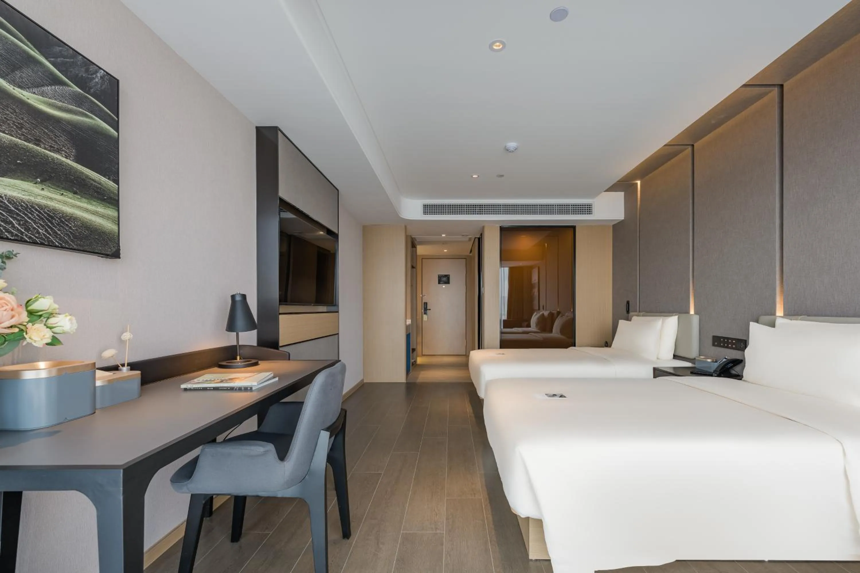View (from property/room), Bed in Atour Hotel Hefei USTC Huangshan Road
