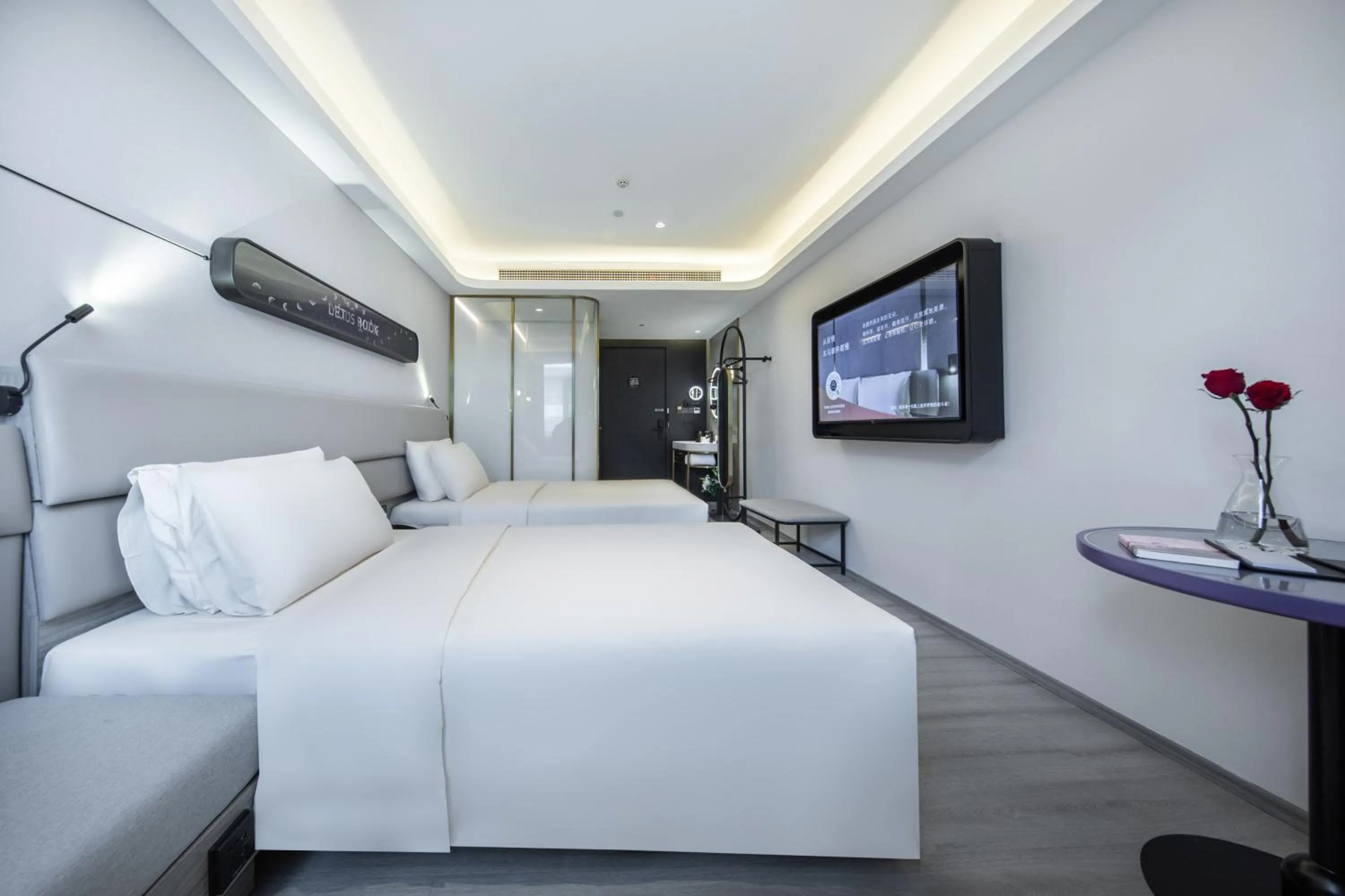 Bed in Atour Light Hotel Hefei Government Affairs Swan Lake