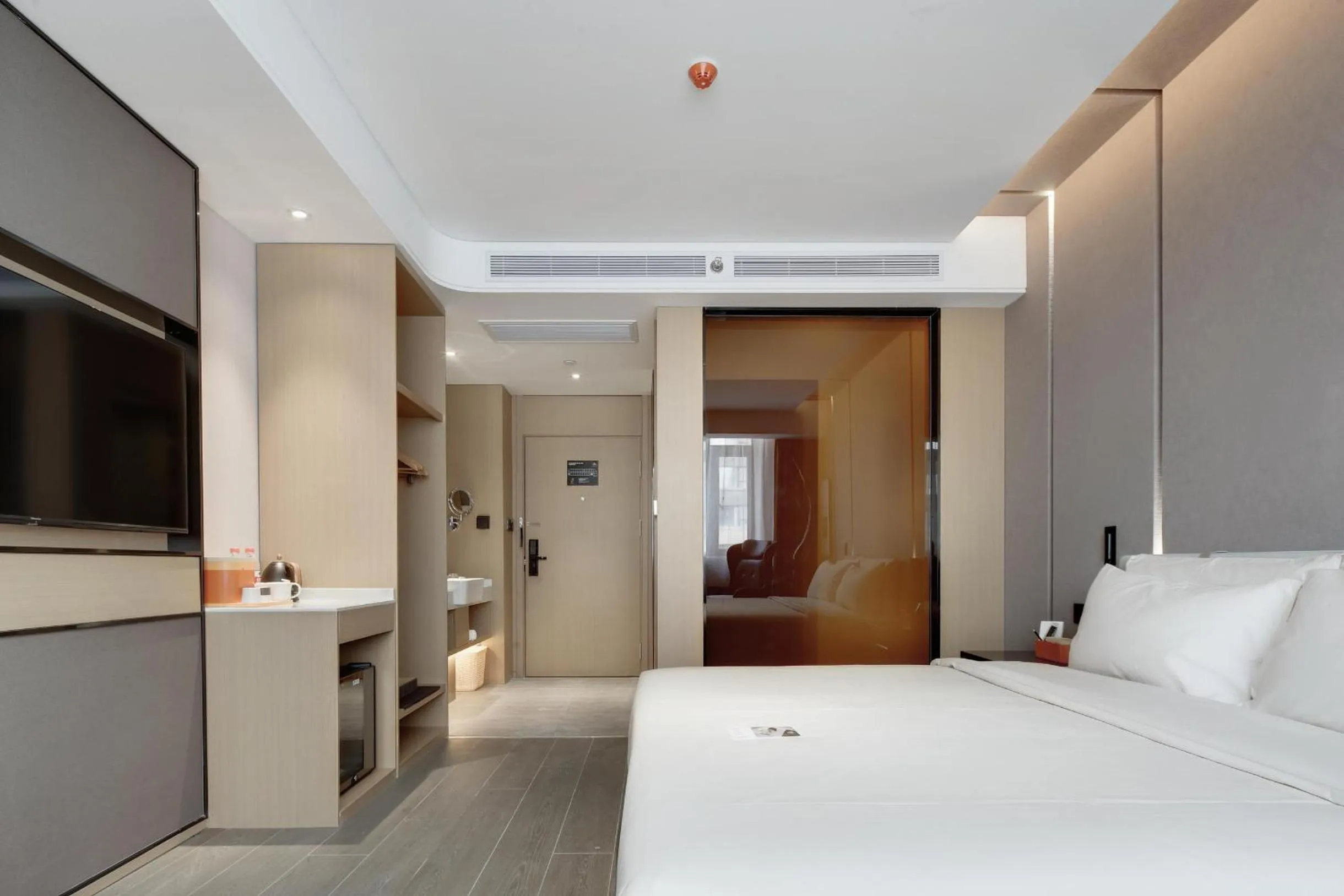 Bed in Atour Hotel Jinan High-Speed East Railway Station