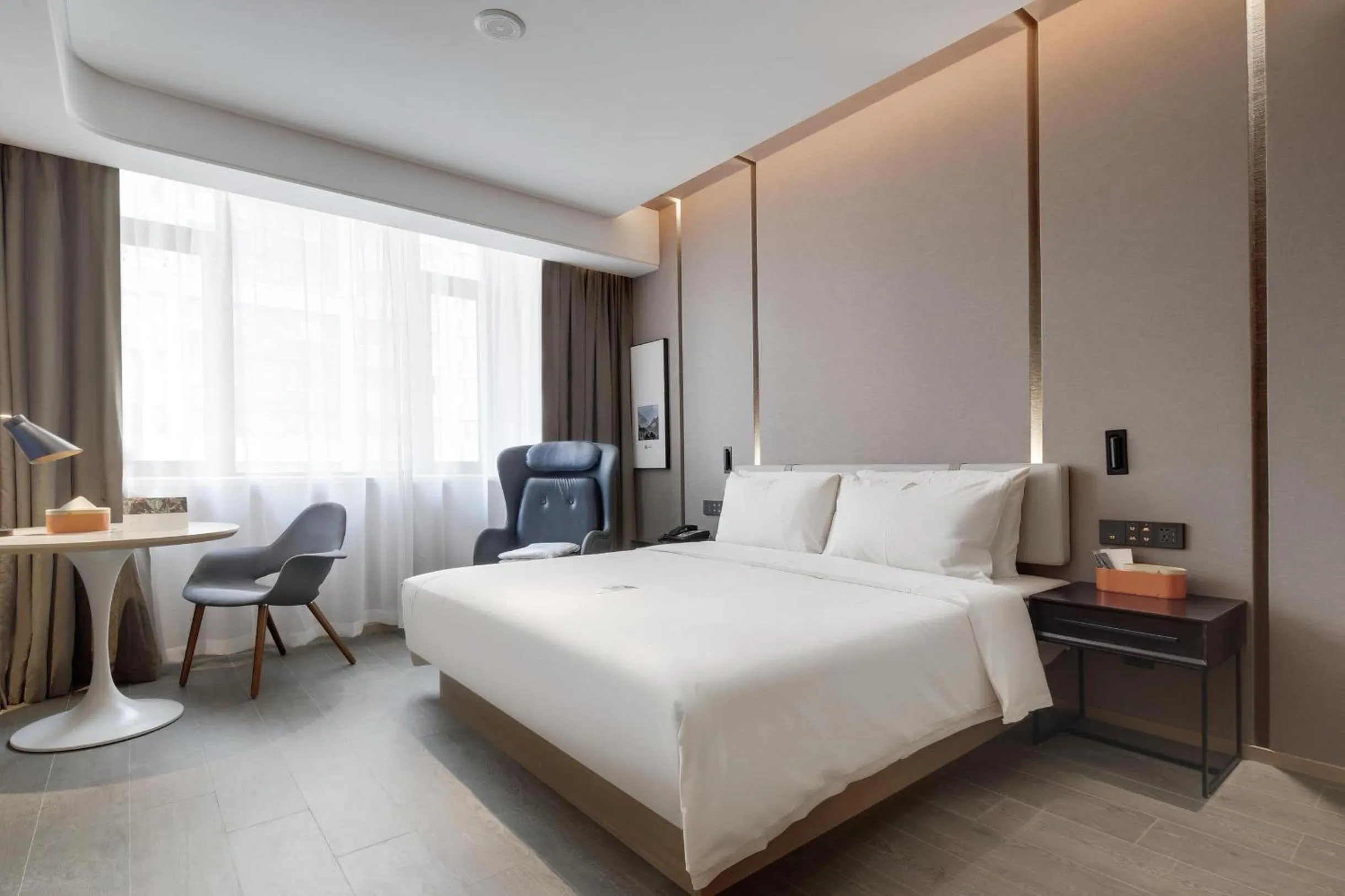 Bed in Atour Hotel Jinan High-Speed East Railway Station