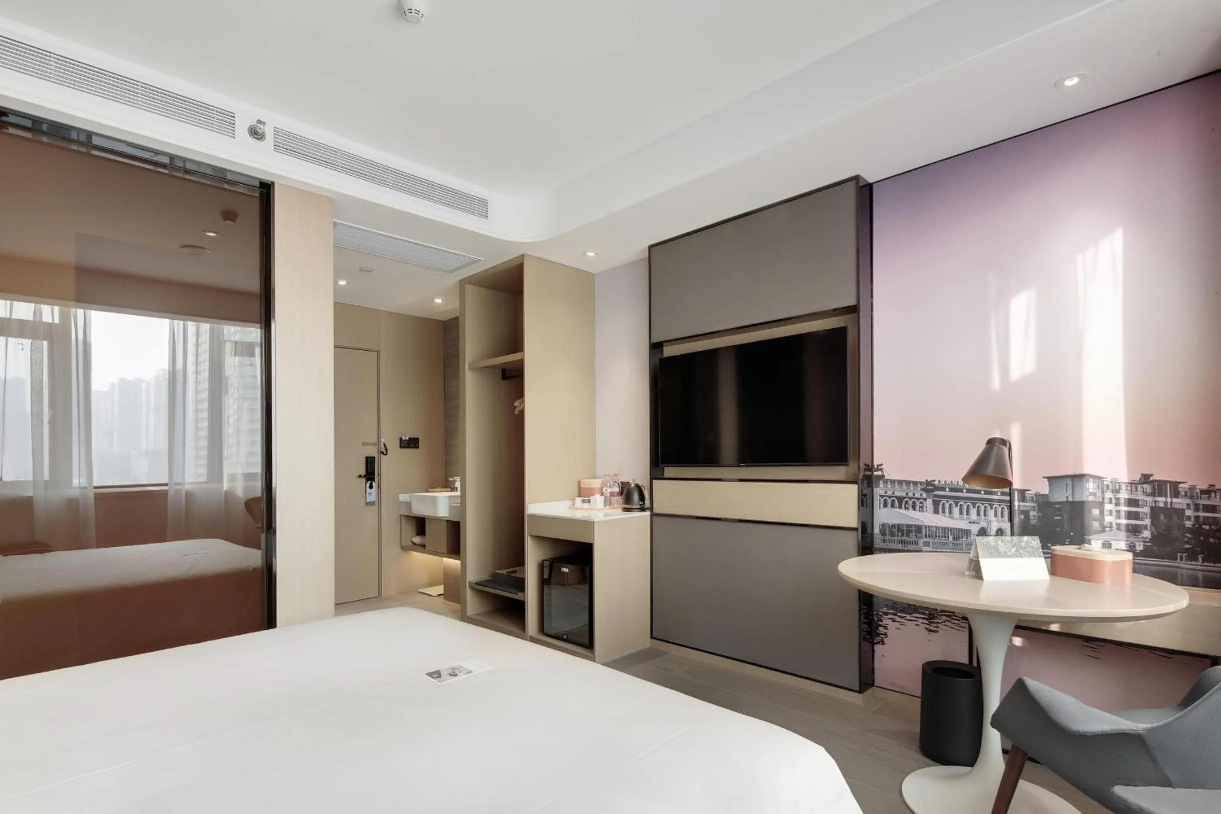 Bed in Atour Hotel Jinan High-Speed East Railway Station