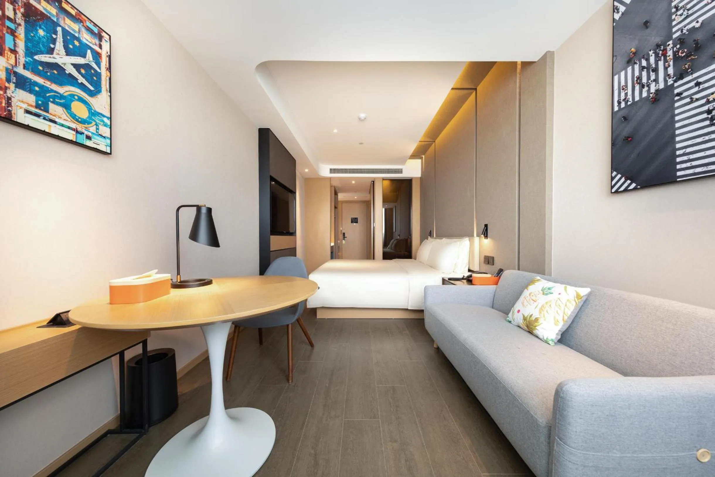 Bed in Atour Hotel Qingdao CBD Hangzhou Road