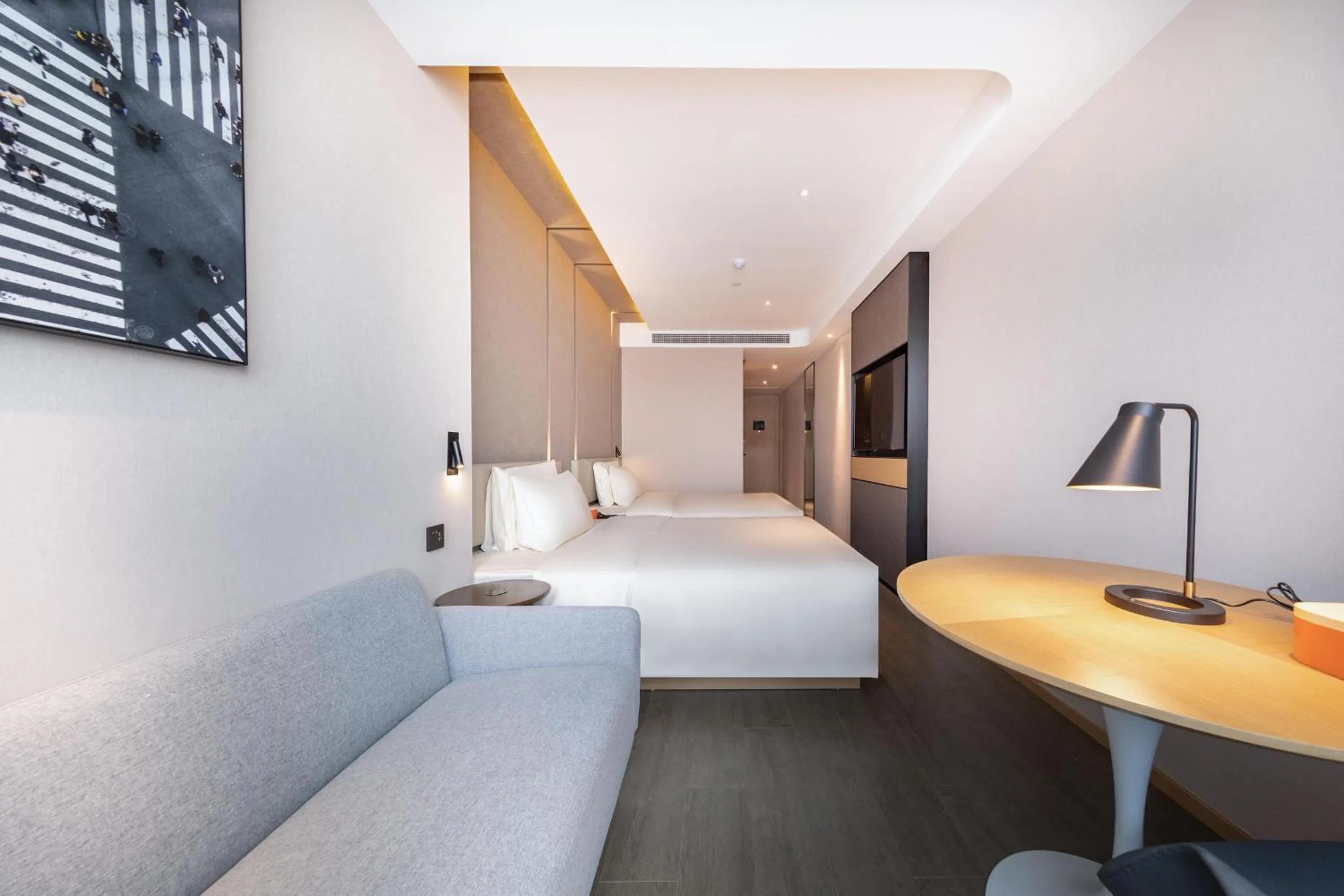 Bed in Atour Hotel Qingdao CBD Hangzhou Road