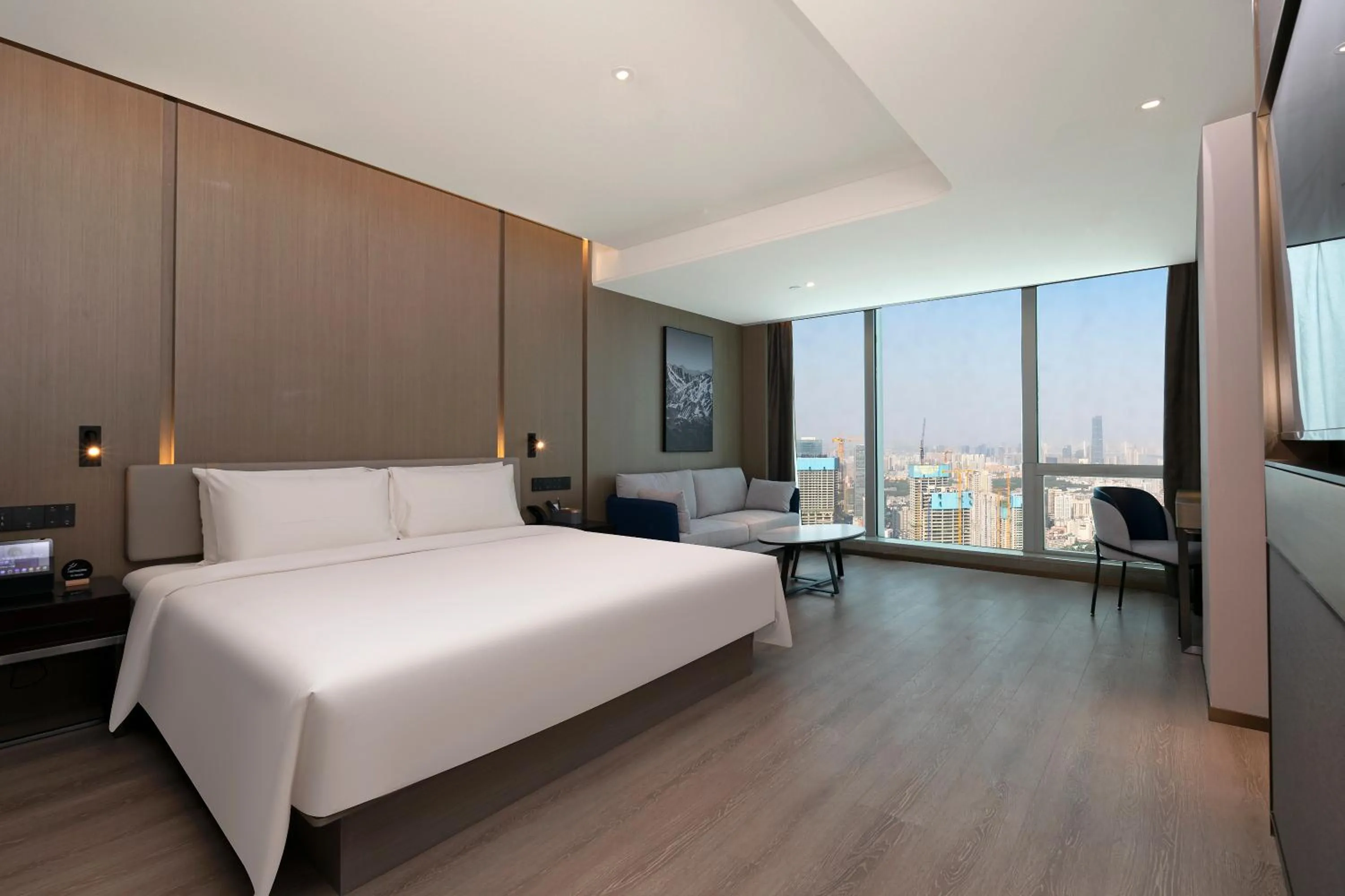 Bed in Atour Hotel Wuhan Hankou Financial Center