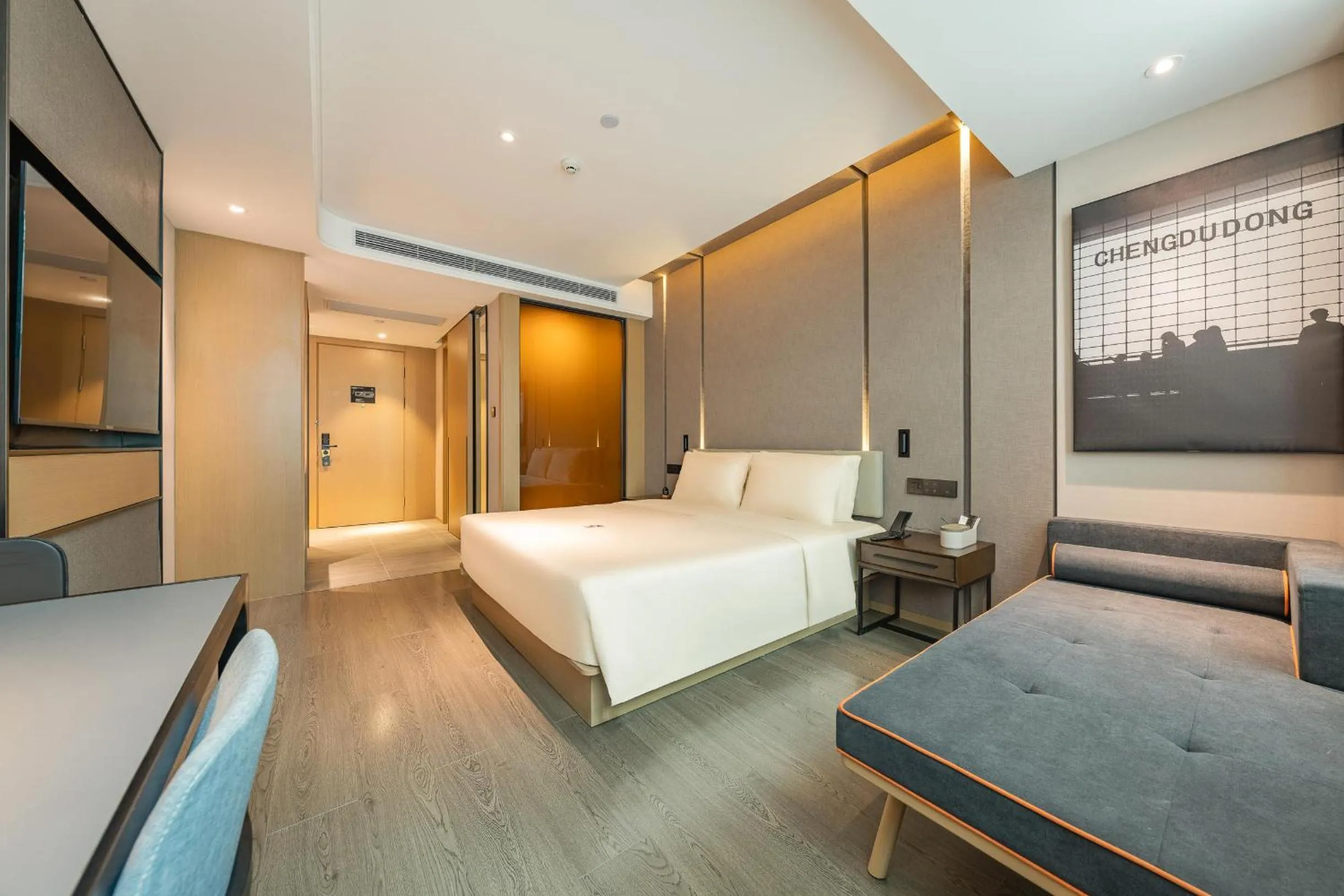 Bed in Atour Hotel Guangzhou Zhujiang New Town Wuyangtun