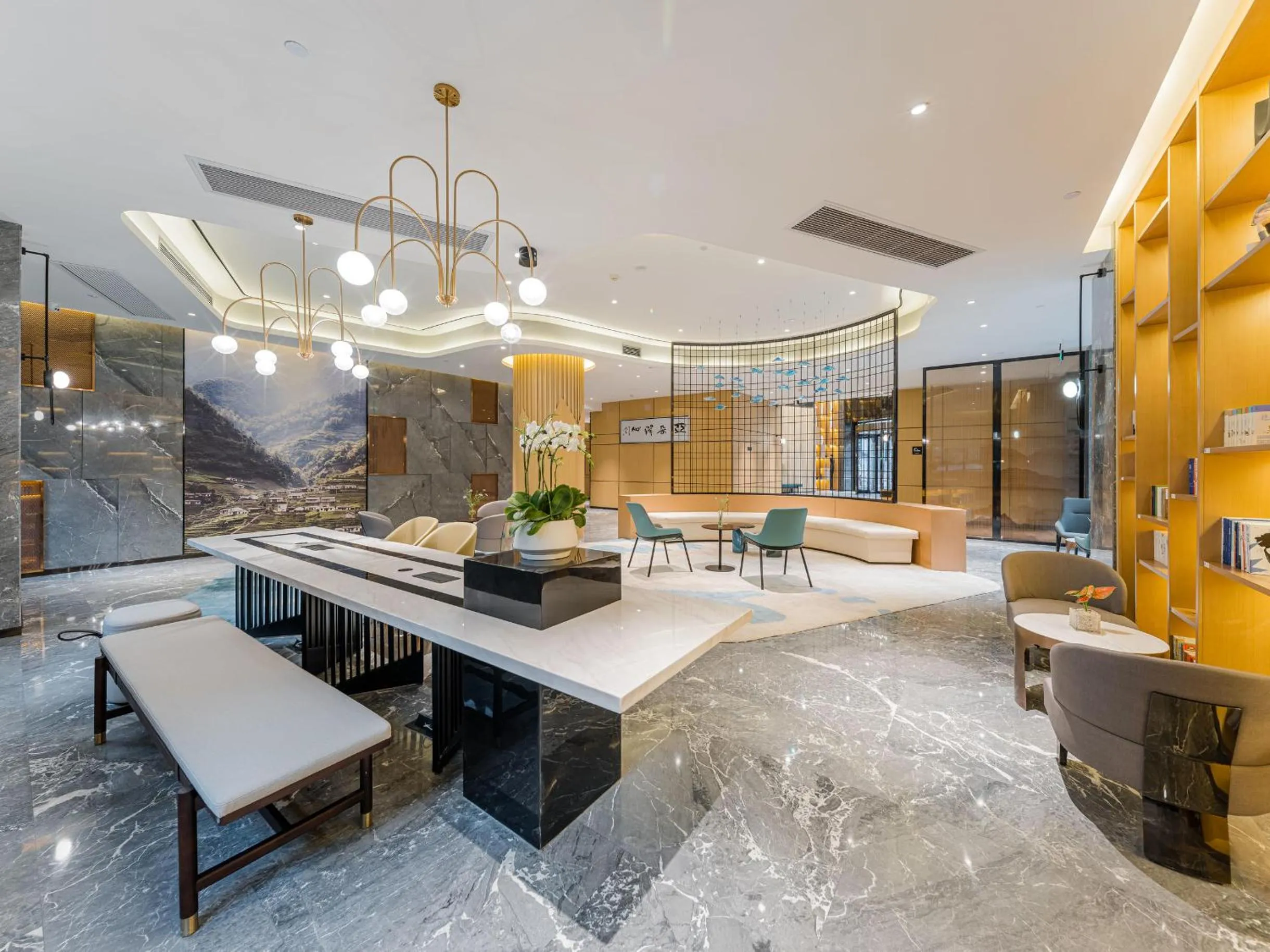 Seating area in Atour Hotel Chongqing Nanping Pedestrain Street